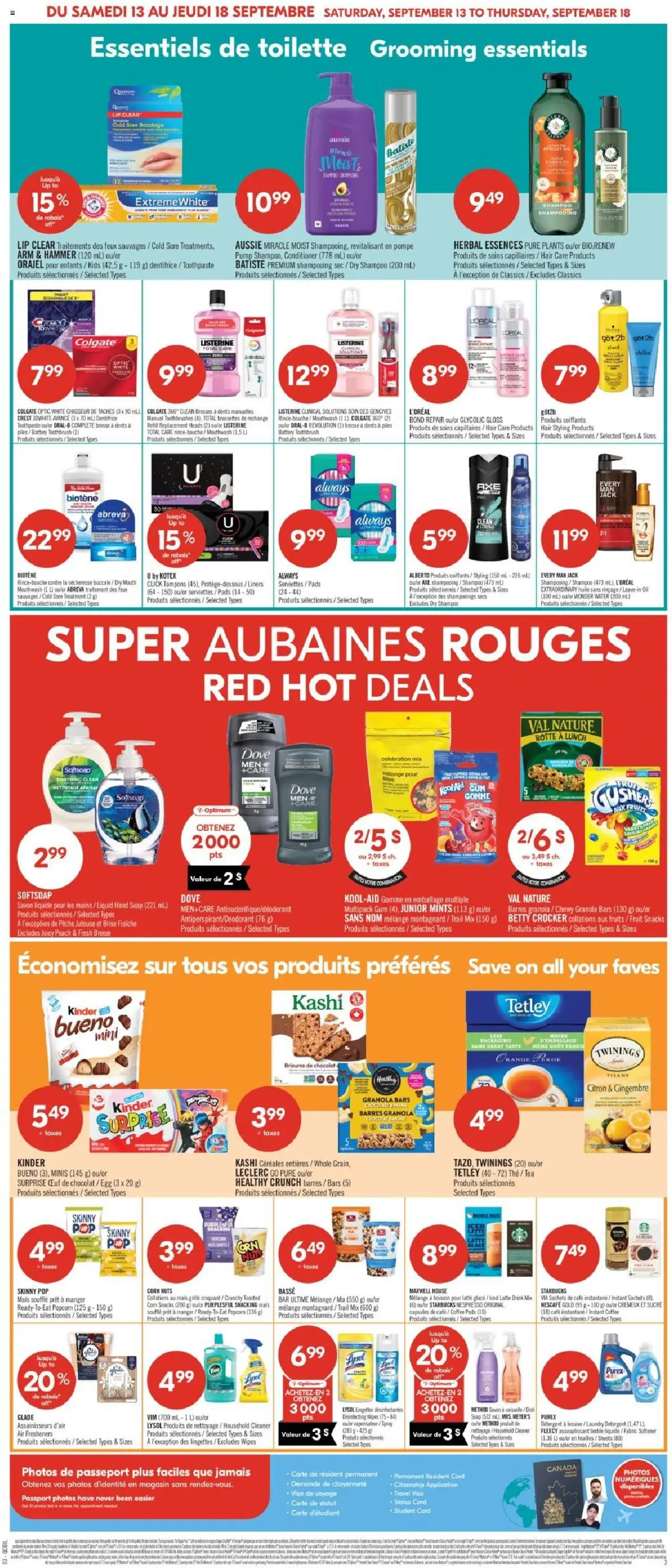 Pharmaprix flyer valid from 13.09.2025 | Page: 7 | Products: Conditioner, Toothpaste, Battery, Chocolate