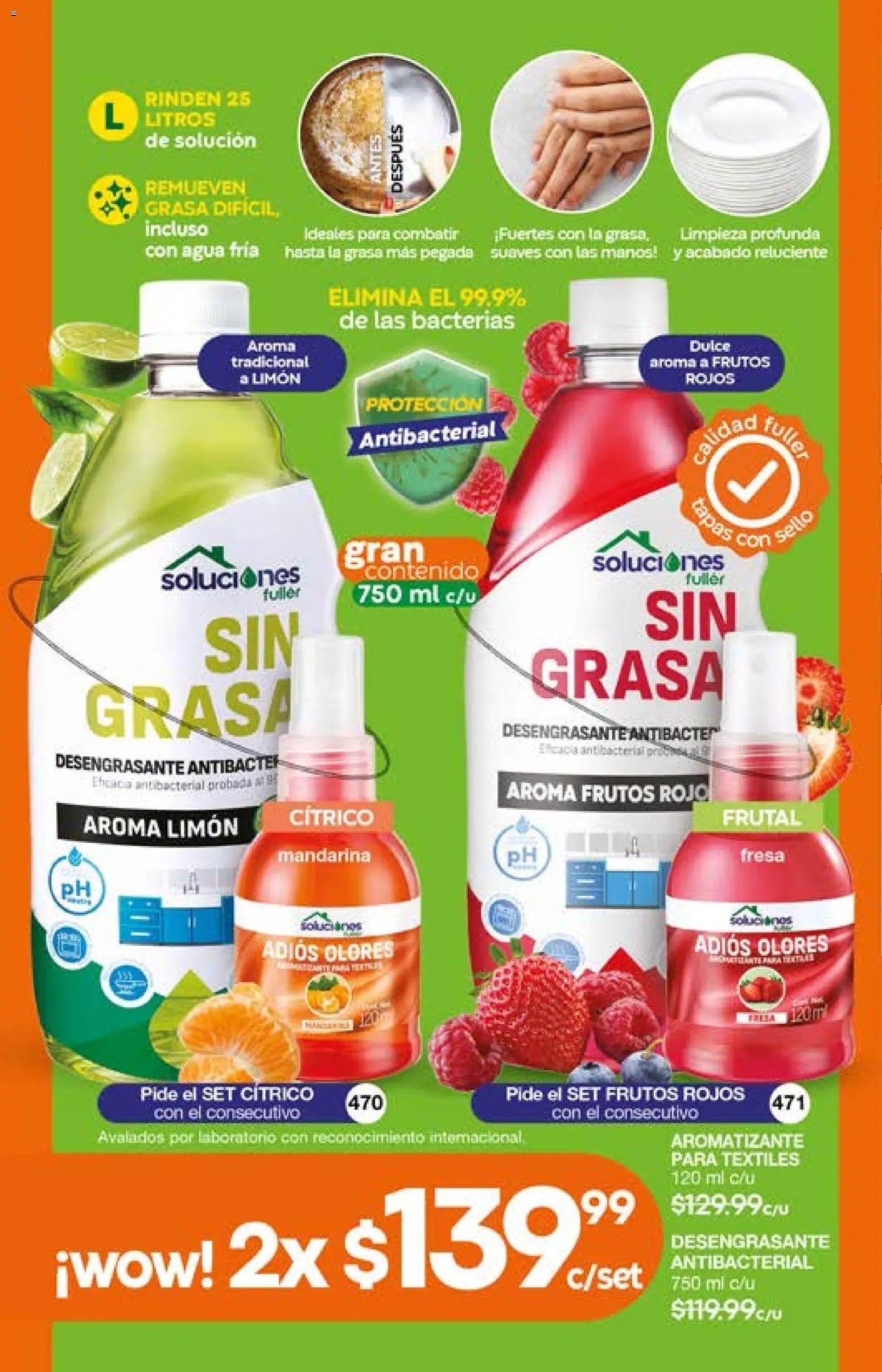 Nuevas ofertas de Fuller válidas en toda la República Mexicana desde el 29.04.2026. ¡Encuentra las mejores ofertas en Fuller campaña 2 2026! | Página: 114 | Productos: Fresa, Agua, Desengrasante, Prensa