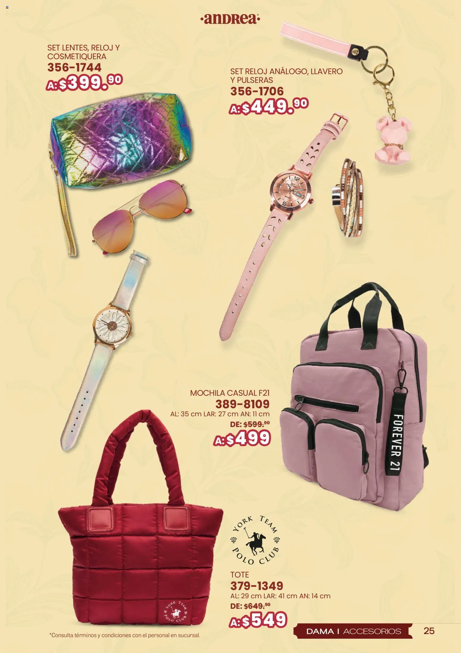 Nuevas ofertas de Andrea válidas en toda la República Mexicana desde el 25.01.2026. ¡Encuentra las mejores ofertas en Andrea catálogo San Vatentín! | Página: 25 | Productos: Llavero, Mochila, Reloj