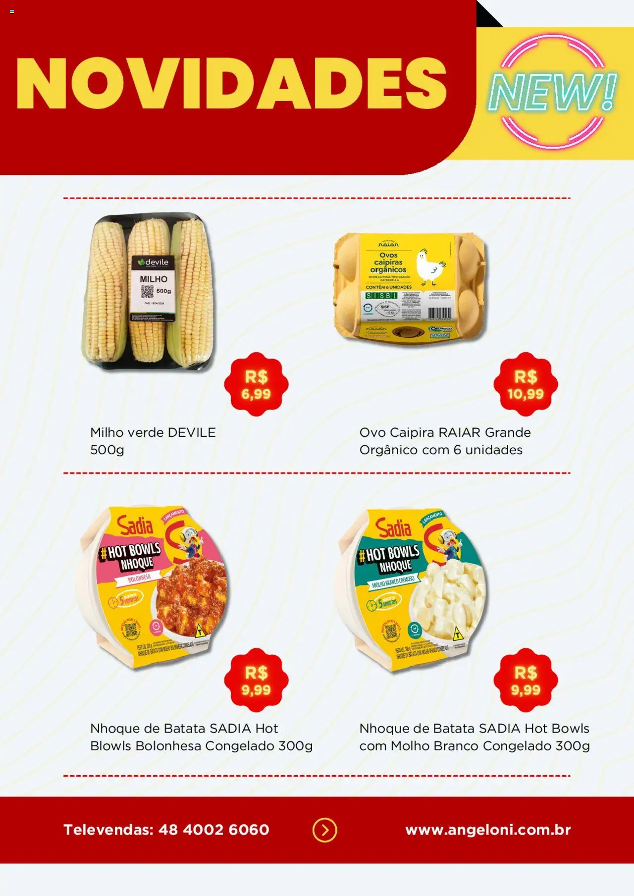 Angeloni Folheto - válido de 24.07.2025 | Página: 5 | Produtos: Milho verde, Ovos, Batata