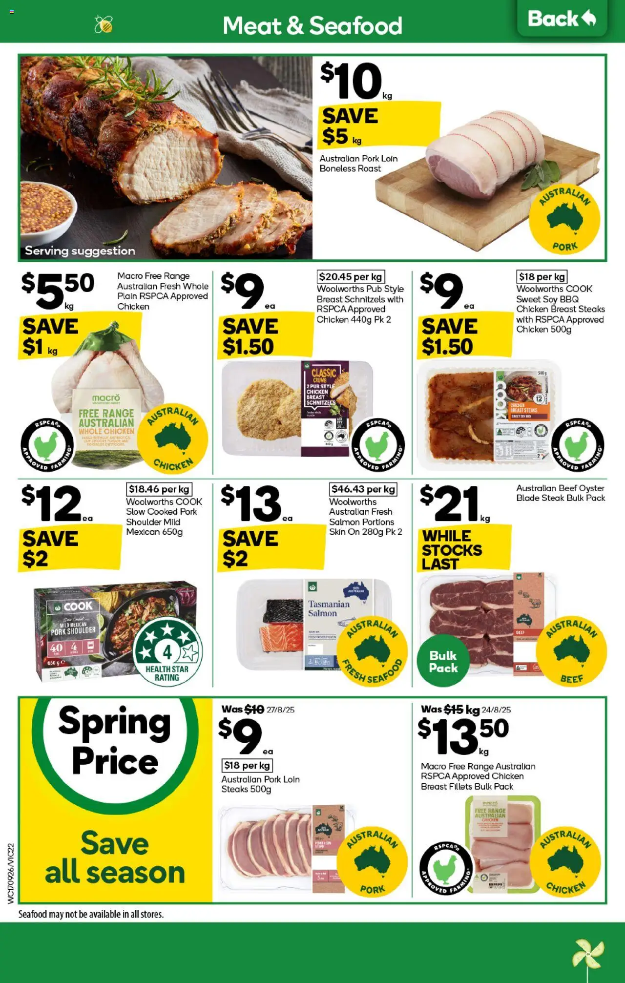 Woolworths catalogue - valid from 17.09.2025 | Page: 20 | Products: Chicken, Meat, Steak, Seafood