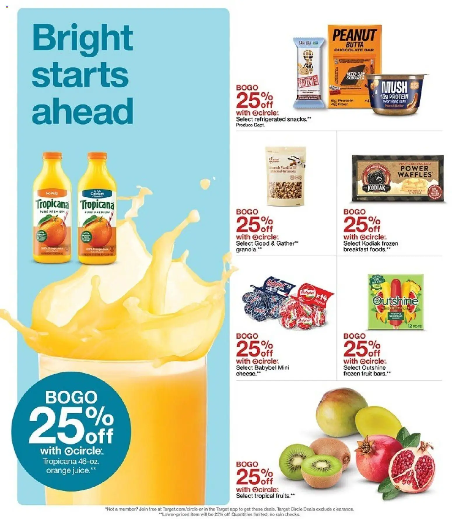 Target Weekly Ad - valid from 04.01.2026 | Page: 8 | Products: Cheese, Chocolate, Juice, Fruits