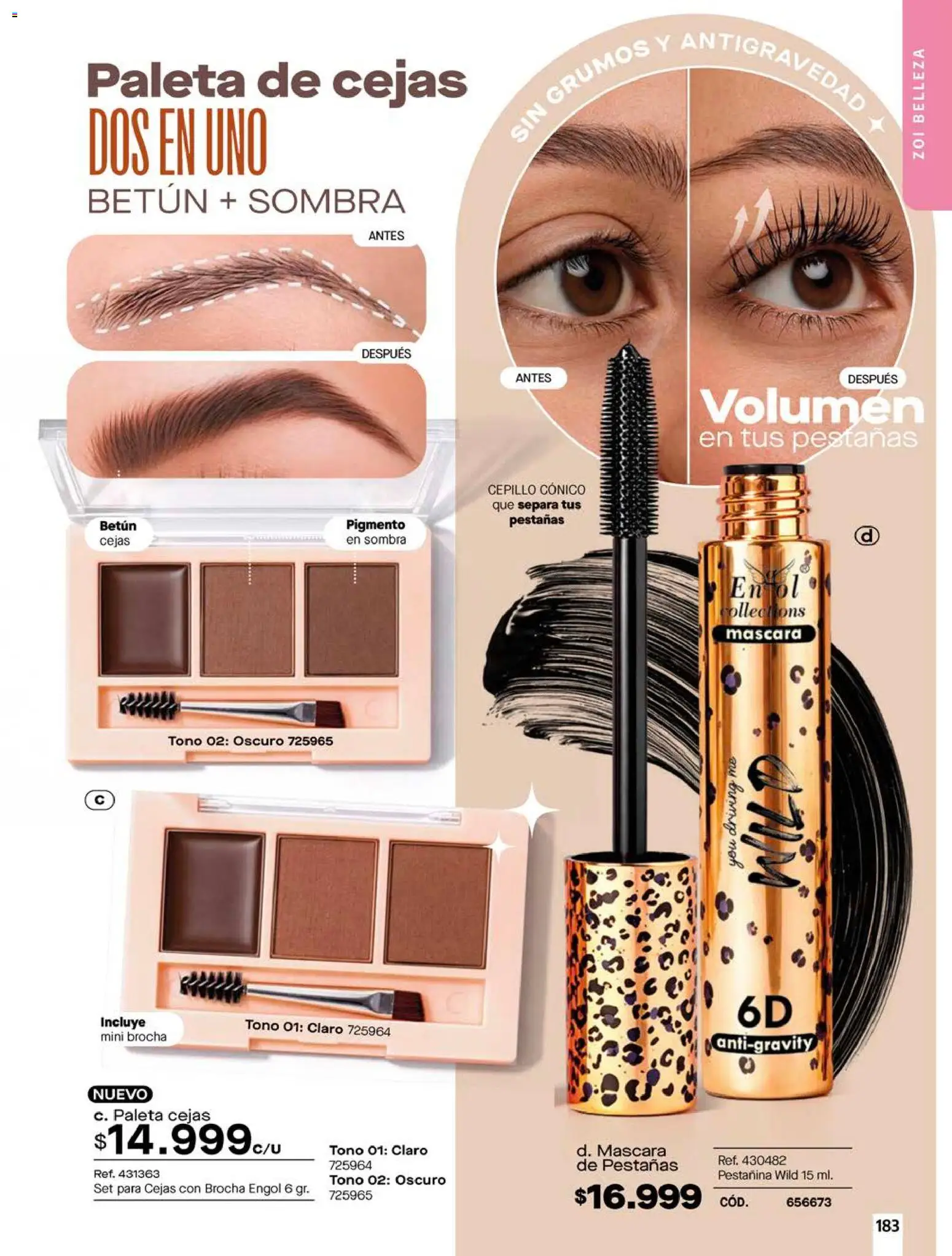 Pacifika revista - valida desde el 15.05.2026 | Página: 183 | Productos: Betún, Cepillo, Máscara, Sombra