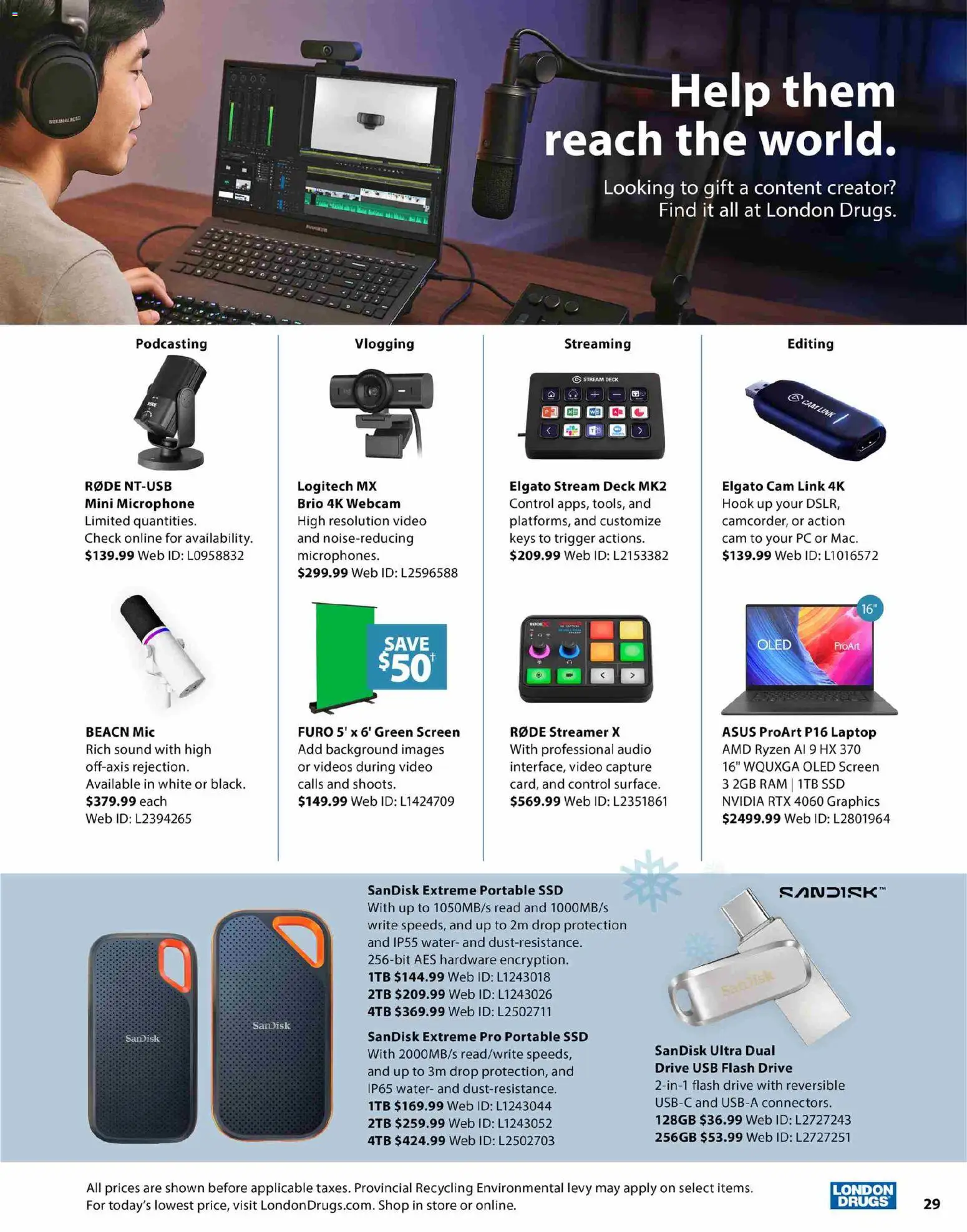 London Drugs flyer valid from 12.11.2025 | Page: 29 | Products: PC, Video, Audio, Microphone