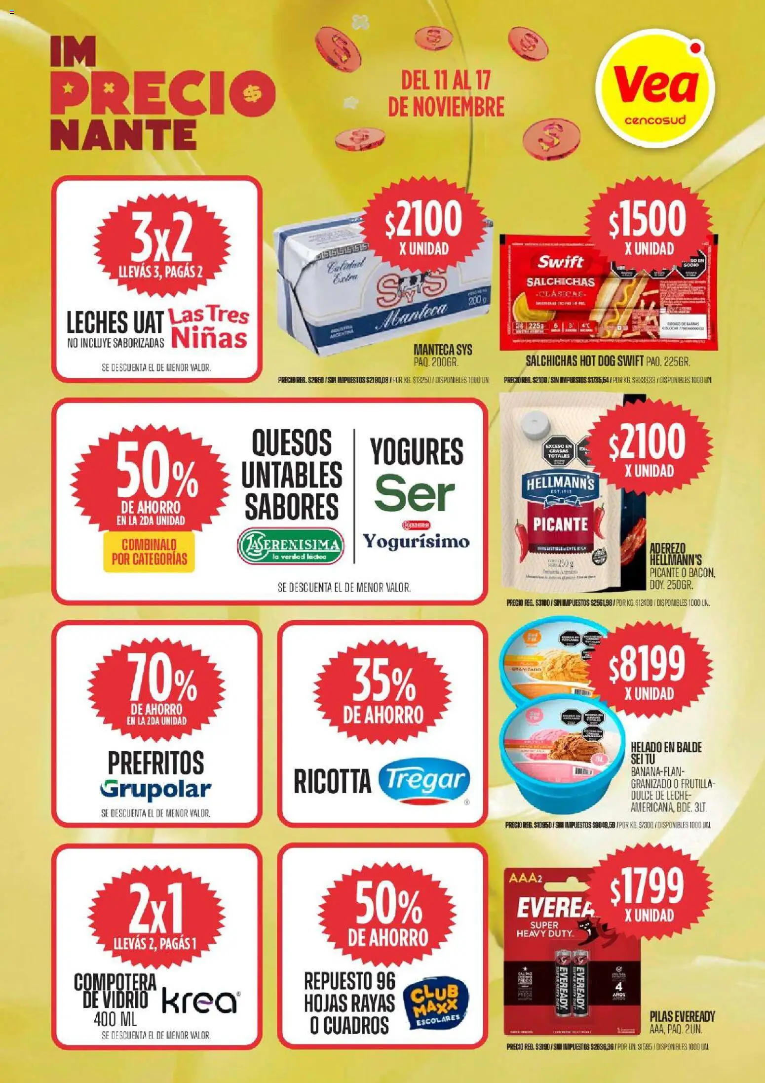 Vea ofertas │ válido desde el 11.11.2025 | Página: 6 | Productos: Helado, Compotera, Aderezo, Manteca