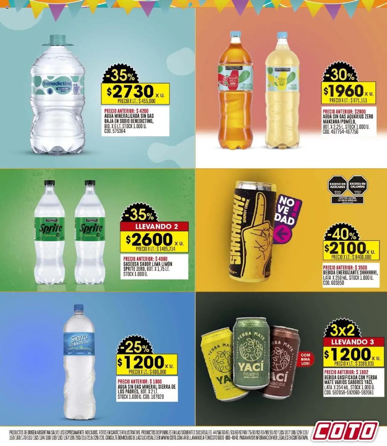 Coto - Ofertas │ válido desde el 20.10.2025 | Página: 9 | Productos: Mate, Yerba, Gaseosa, Limón