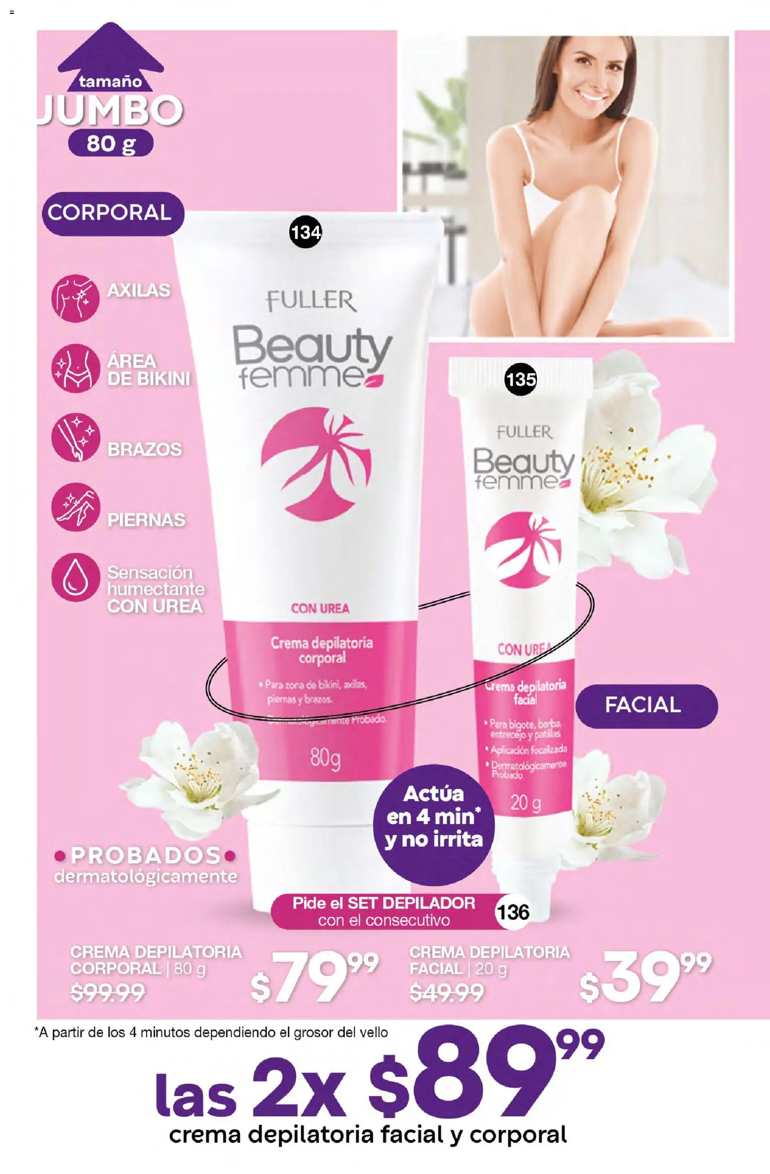 Nuevas ofertas de Fuller válidas en toda la República Mexicana desde el 10.12.2025. ¡Encuentra las mejores ofertas en Fuller campaña 18 2025! | Página: 73 | Productos: Crema, Depilador, Bikini