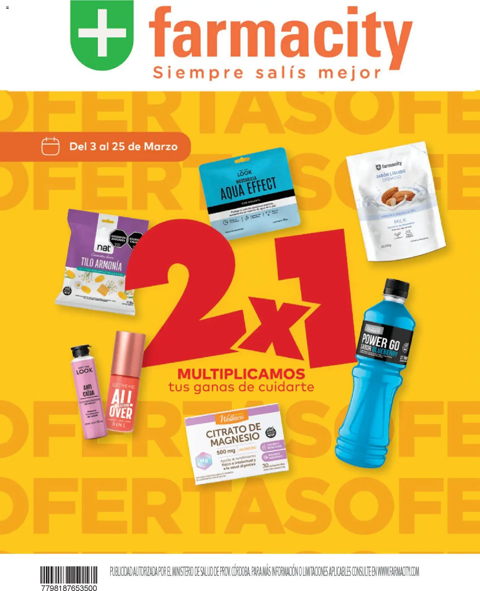 Farmacity catálogo │ válido desde el 03.03.2026 | Página: 1 | Productos: Video, Mascarilla, Jabón líquido, Jabón