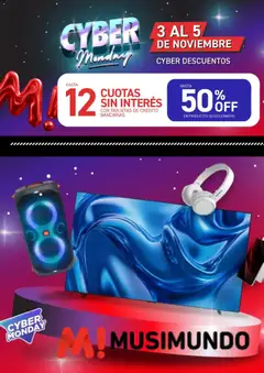 Vista previa Musimundo Cyber Monday válido desde el 03.11.2025