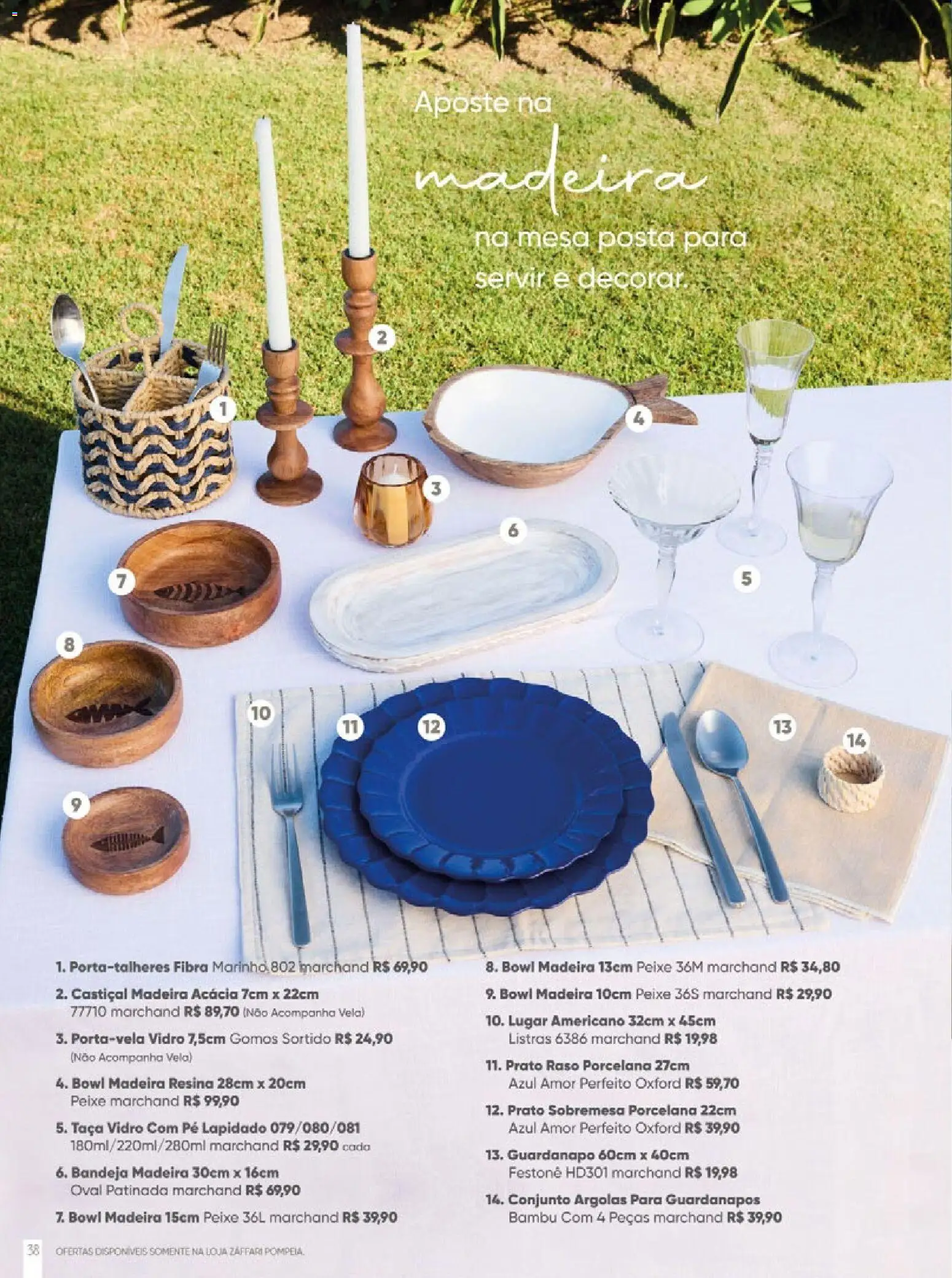 Zaffari Folheto - válido de 27.11.2025 | Página: 38 | Produtos: Mesa, Peixe, Bandeja, Guardanapo