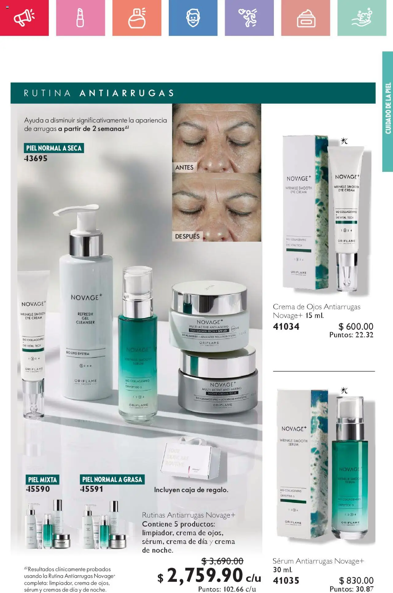 Nuevas ofertas de Oriflame válidas en toda la República Mexicana desde el 02.08.2025. ¡Encuentra las mejores ofertas en Oriflame - Campaña 11 2025! | Página: 47 | Productos: Serum, Crema, Caja