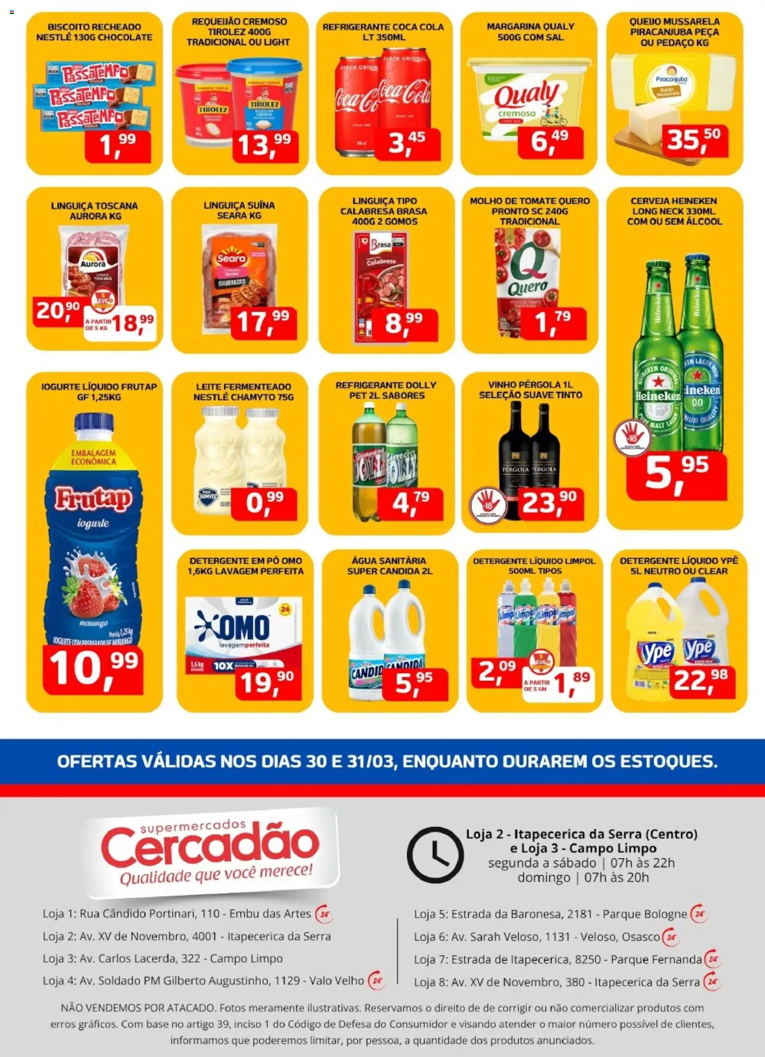 Cercadão Folheto - válido de 30.03.2026 | Página: 2 | Produtos: Leite, Queijo, Refrigerante, Requeijão