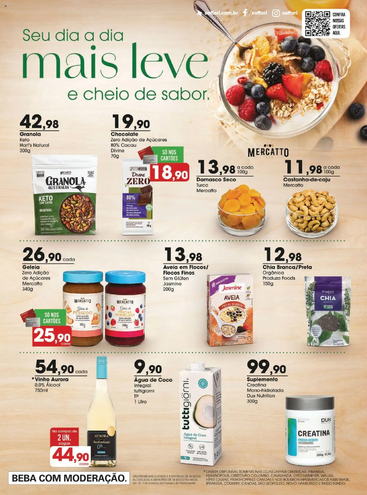 Zaffari Folheto - válido de 18.11.2025 | Página: 20 | Produtos: Coco, Água de coco, Bourbon, Aveia