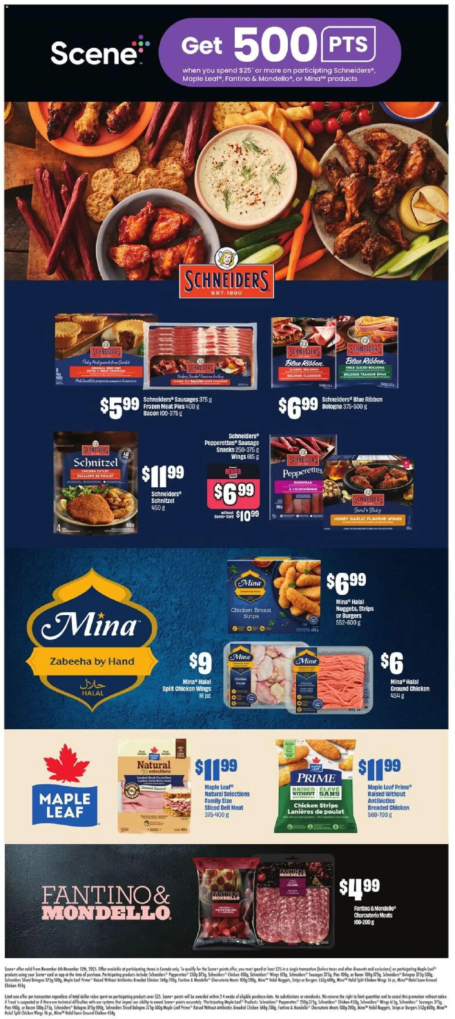 FreshCo flyer valid from 06.11.2025 | Page: 12 | Products: Chicken wings, PC, Chicken