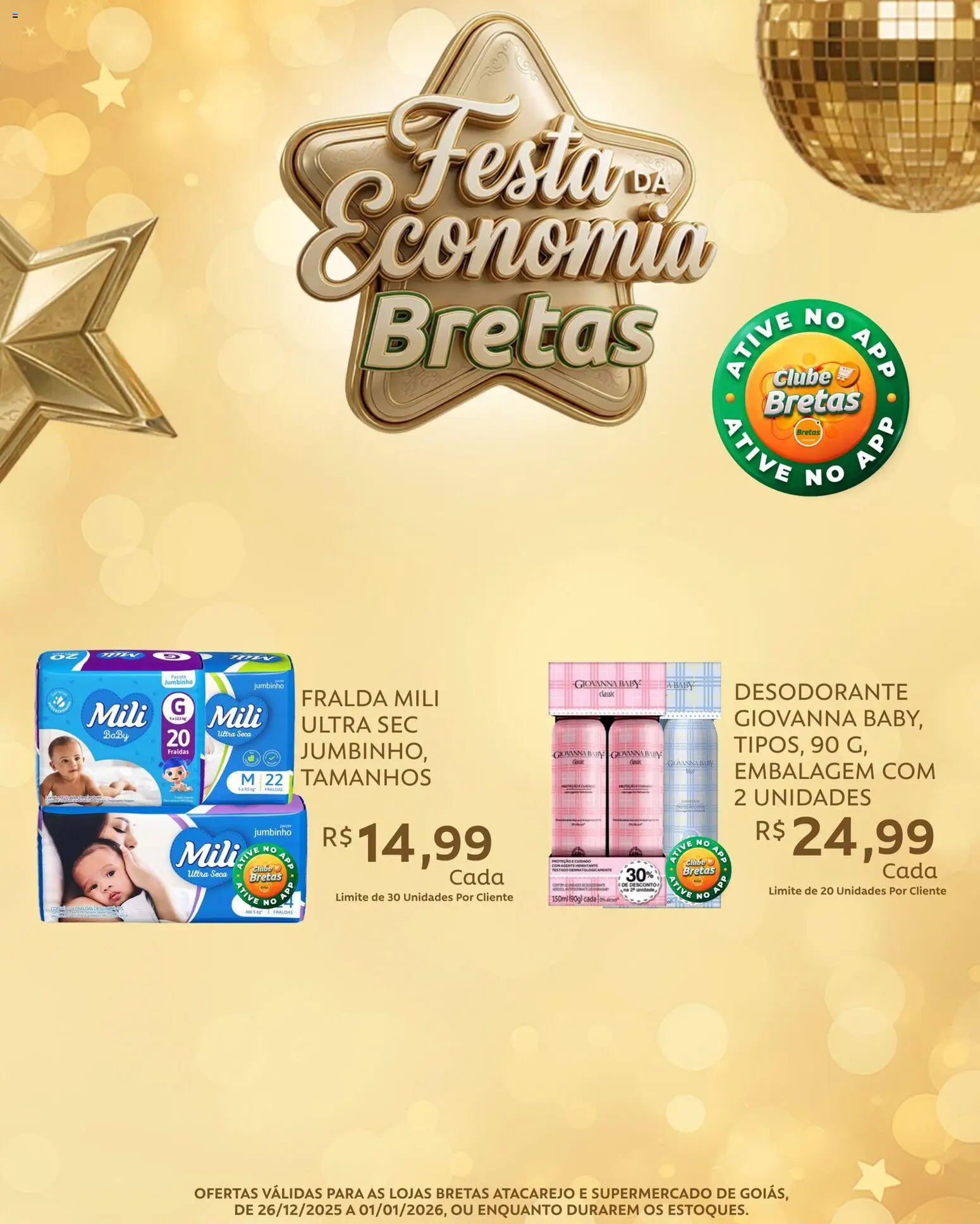 Bretas Folheto - válido de 26.12.2025 | Página: 7 | Produtos: Desodorante, Fraldas