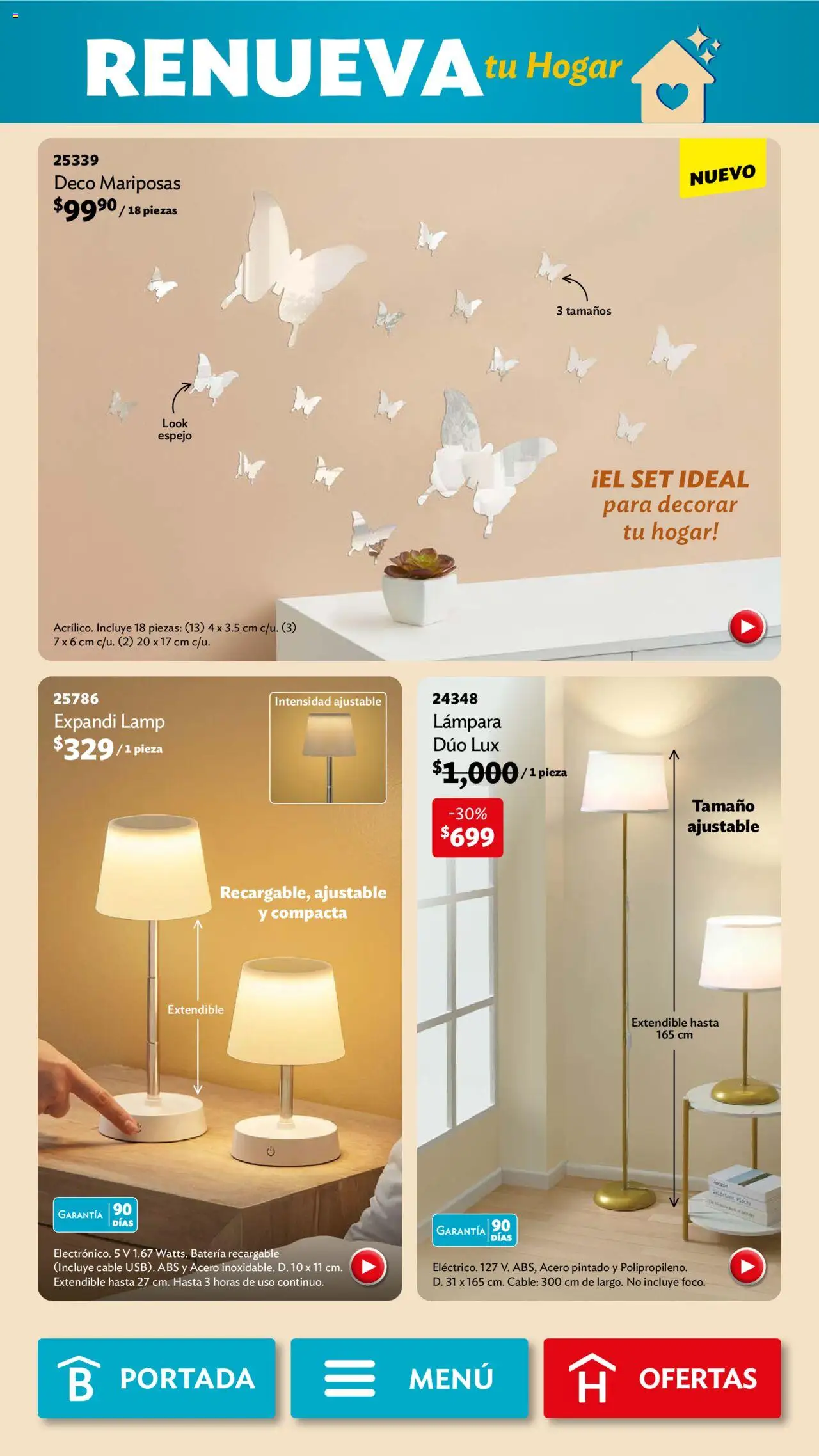 Nuevas ofertas de Betterware válidas en toda la República Mexicana desde el 29.09.2025. ¡Encuentra las mejores ofertas en Betterware - Campaña 10 2025! | Página: 18 | Productos: Cable, Batería, Espejo, Lámpara
