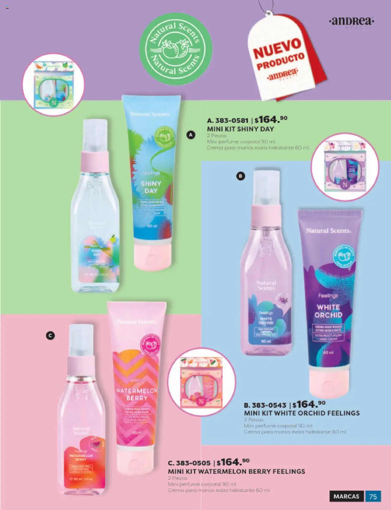Nuevas ofertas de Andrea válidas en toda la República Mexicana desde el 24.08.2025. ¡Encuentra las mejores ofertas en Andrea - Catálogo Beauty Campaña 5! | Página: 75 | Productos: Crema, Perfume