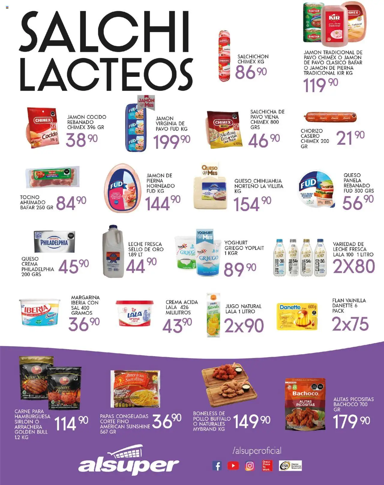 Nuevas ofertas de Alsuper válidas en toda la República Mexicana desde el 23.09.2025. ¡Encuentra las mejores ofertas en Alsuper - Folleto Chihuahua Estado! | Página: 3 | Productos: Pollo, Crema, Leche, Jugo