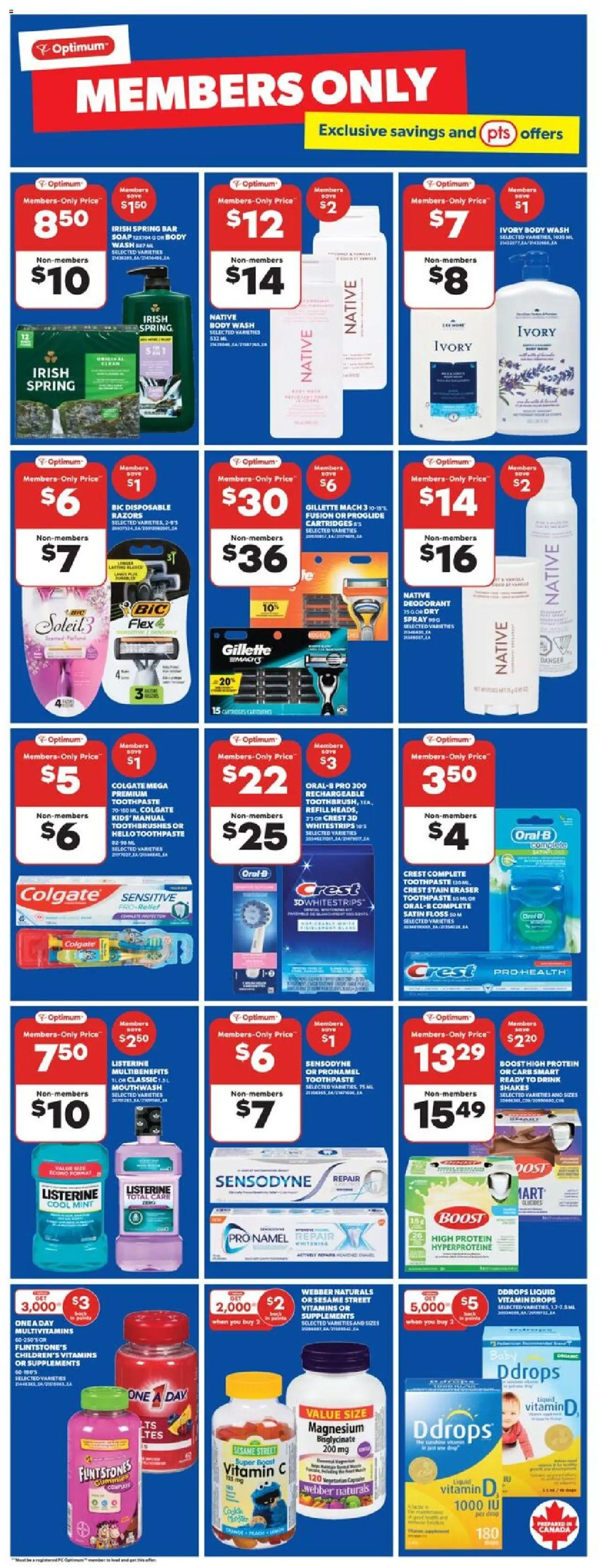 Real Canadian Superstore flyer valid from 18.09.2025 | Page: 16 | Products: Body wash, Deodorant, Toothpaste, Mouthwash