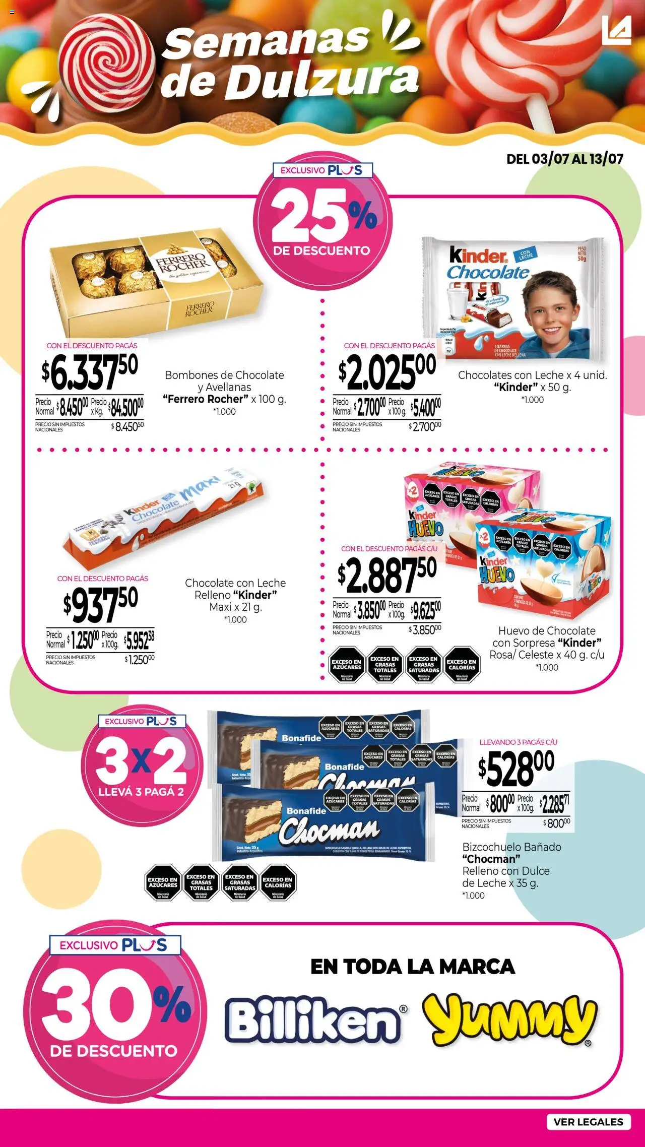 La Anonima - Insuperables - z5 │ válido desde el 03.07.2025 | Página: 2 | Productos: Peso, Bombones, Leche, Chocolate