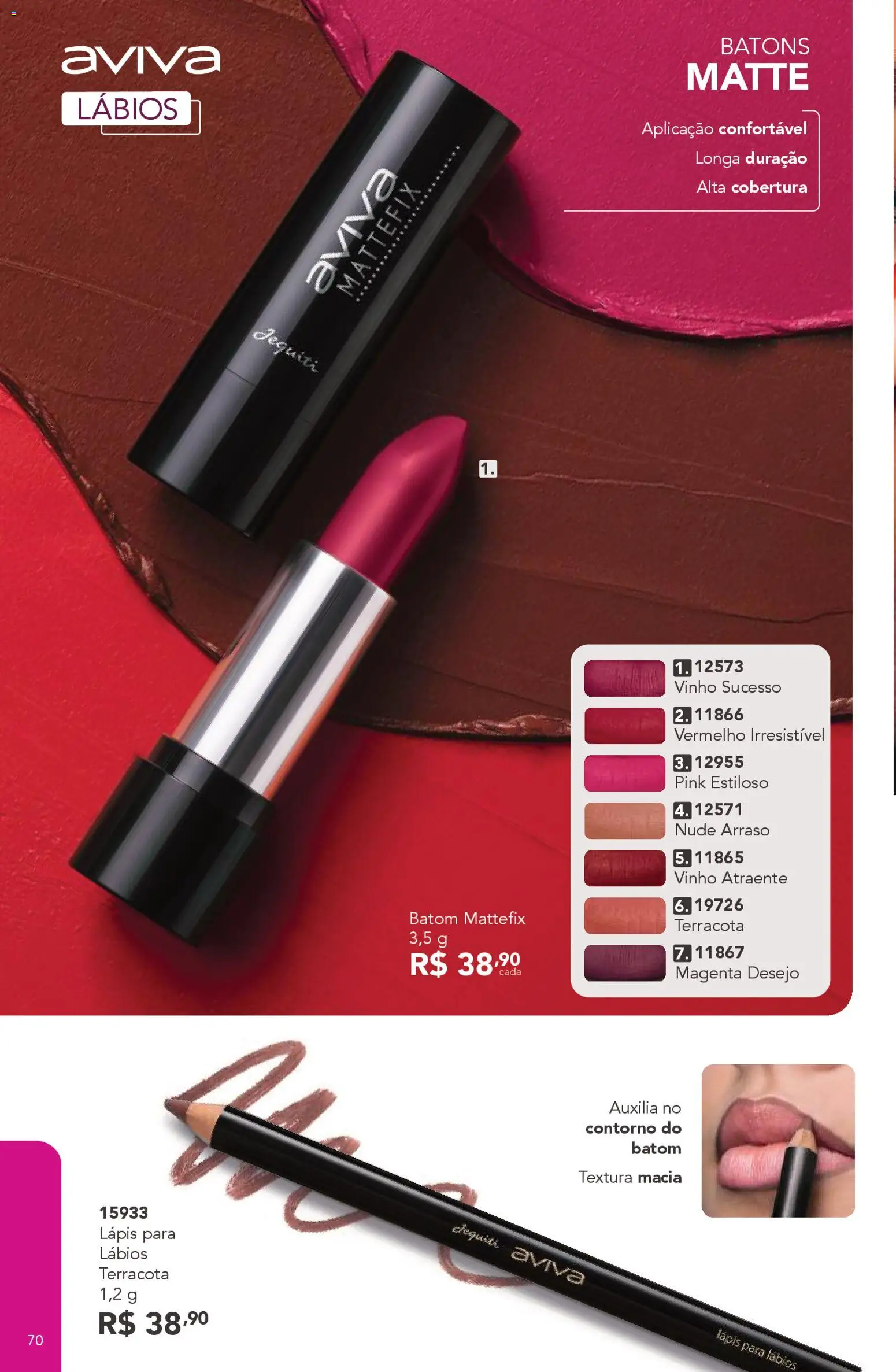 Jequiti Folheto - válido de 24.10.2025 | Página: 70 | Produtos: Batom, Lápis, Vinho
