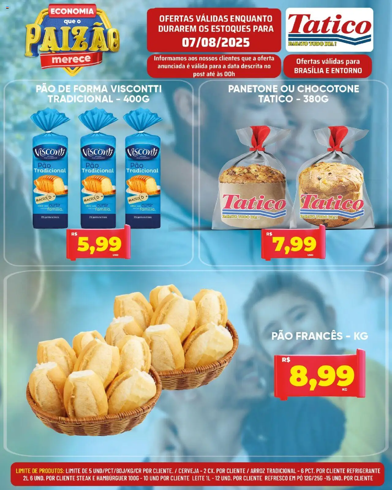 Tatico Folheto - válido de 08.08.2025 | Página: 24 | Produtos: Arroz, Pão de forma, Pão francês, Chocotone