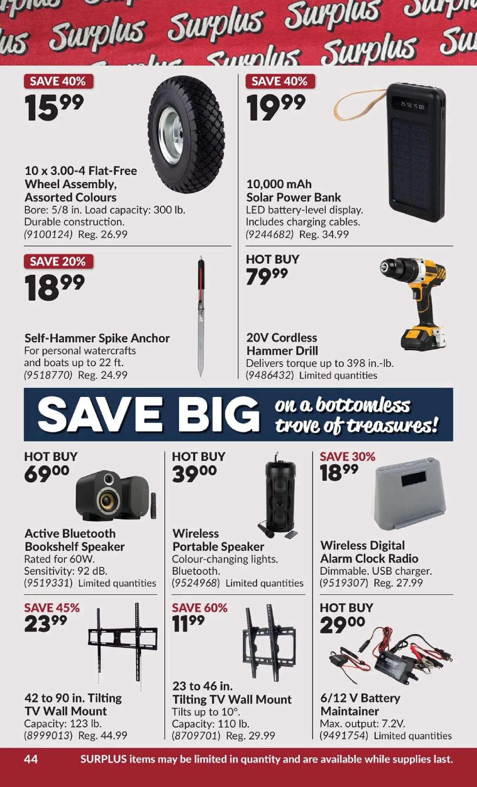 Princess Auto flyer valid from 16.12.2025 | Page: 49 | Products: Tv, Radio, Alarm clock, Battery