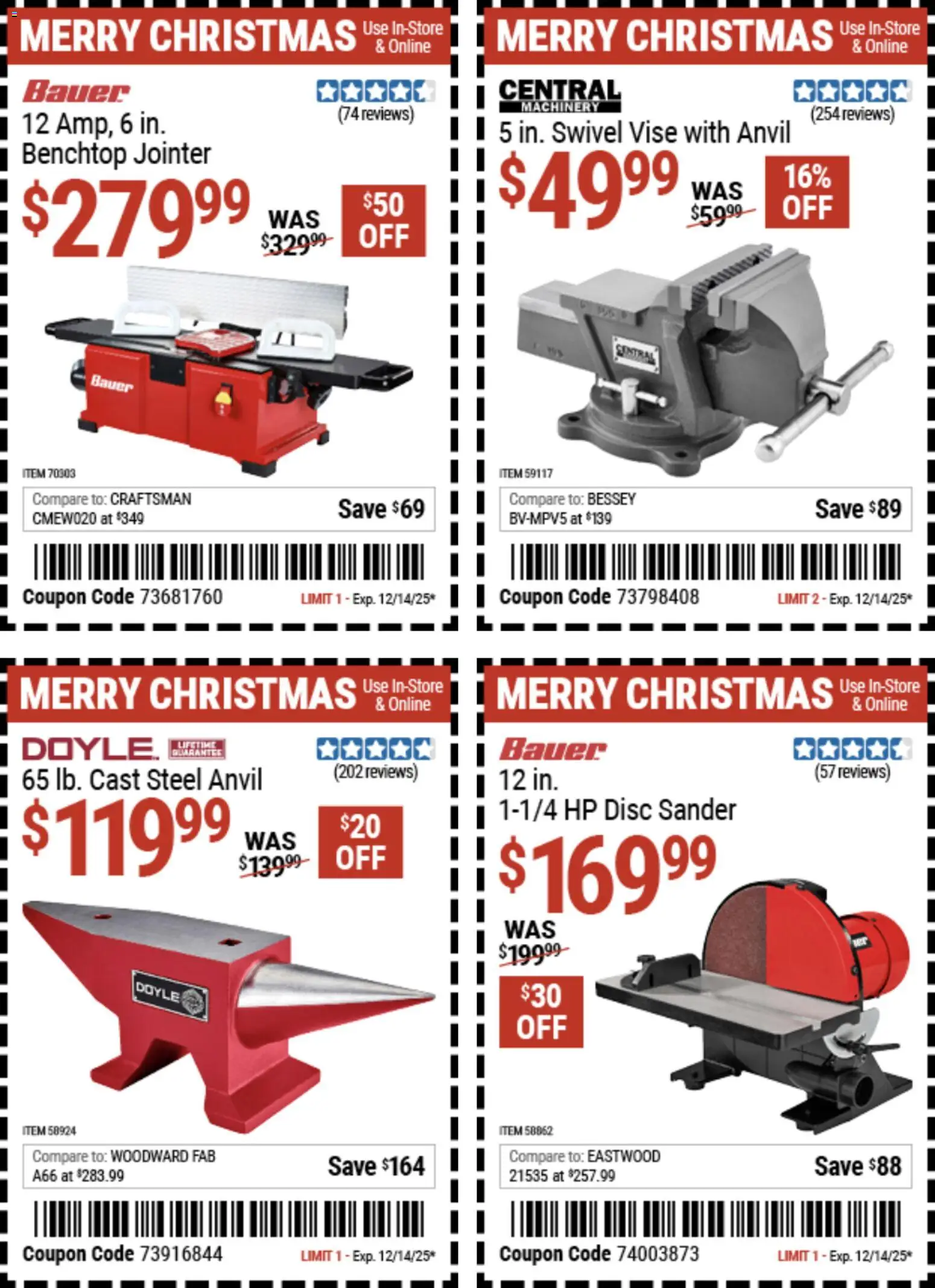 Harbor Freight Christmas Coupon Deals - valid from 02.12.2025 | Page: 14