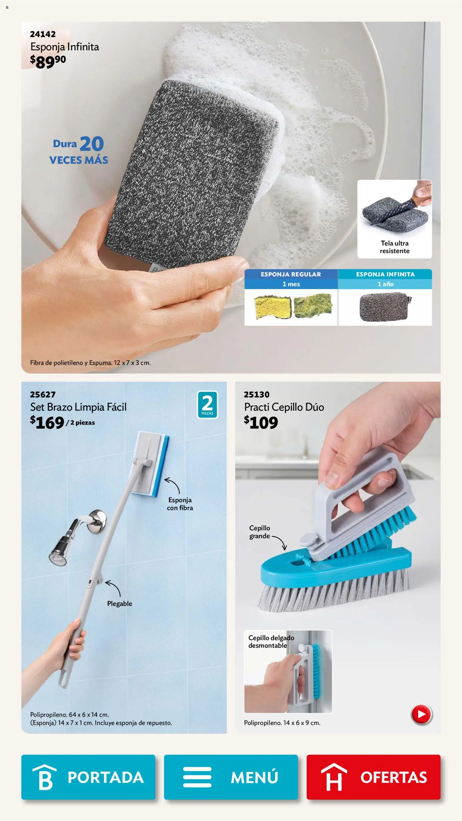 Nuevas ofertas de Betterware válidas en toda la República Mexicana desde el 03.11.2025. ¡Encuentra las mejores ofertas en Betterware campaña 11 2025! | Página: 105 | Productos: Cepillo, Esponja