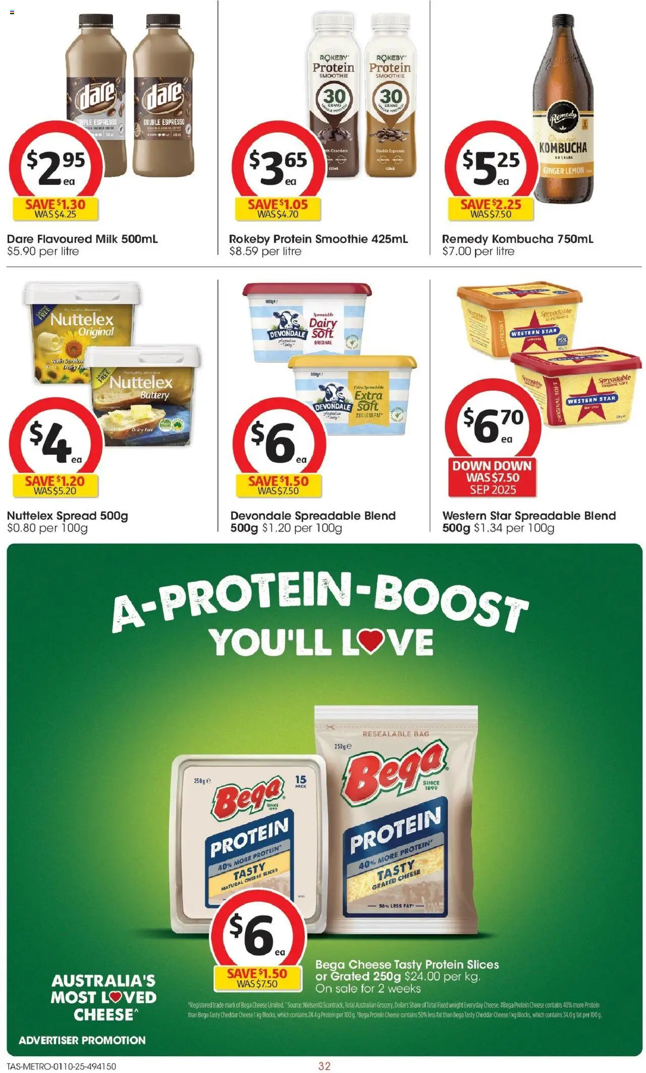 Coles catalogue - valid from 01.10.2025 | Page: 32 | Products: Milk, Dairy, Bag, Weight