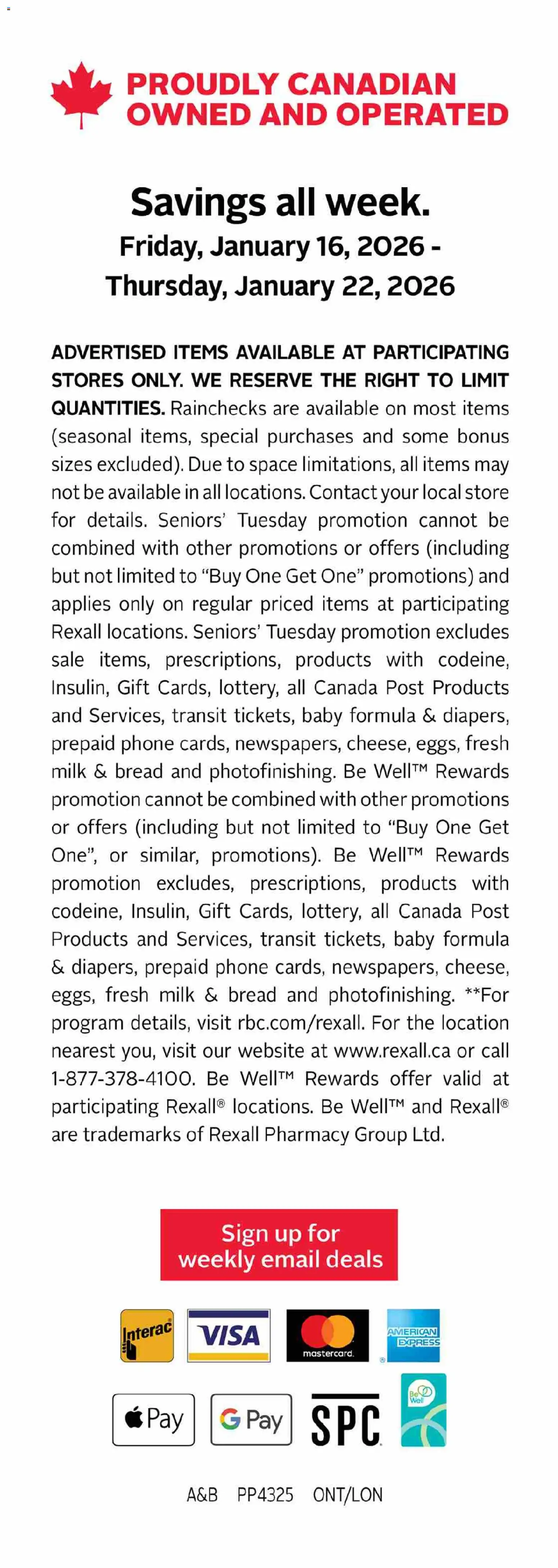 Rexall flyer valid from 16.01.2026 | Page: 20 | Products: Phone, Milk, Bread