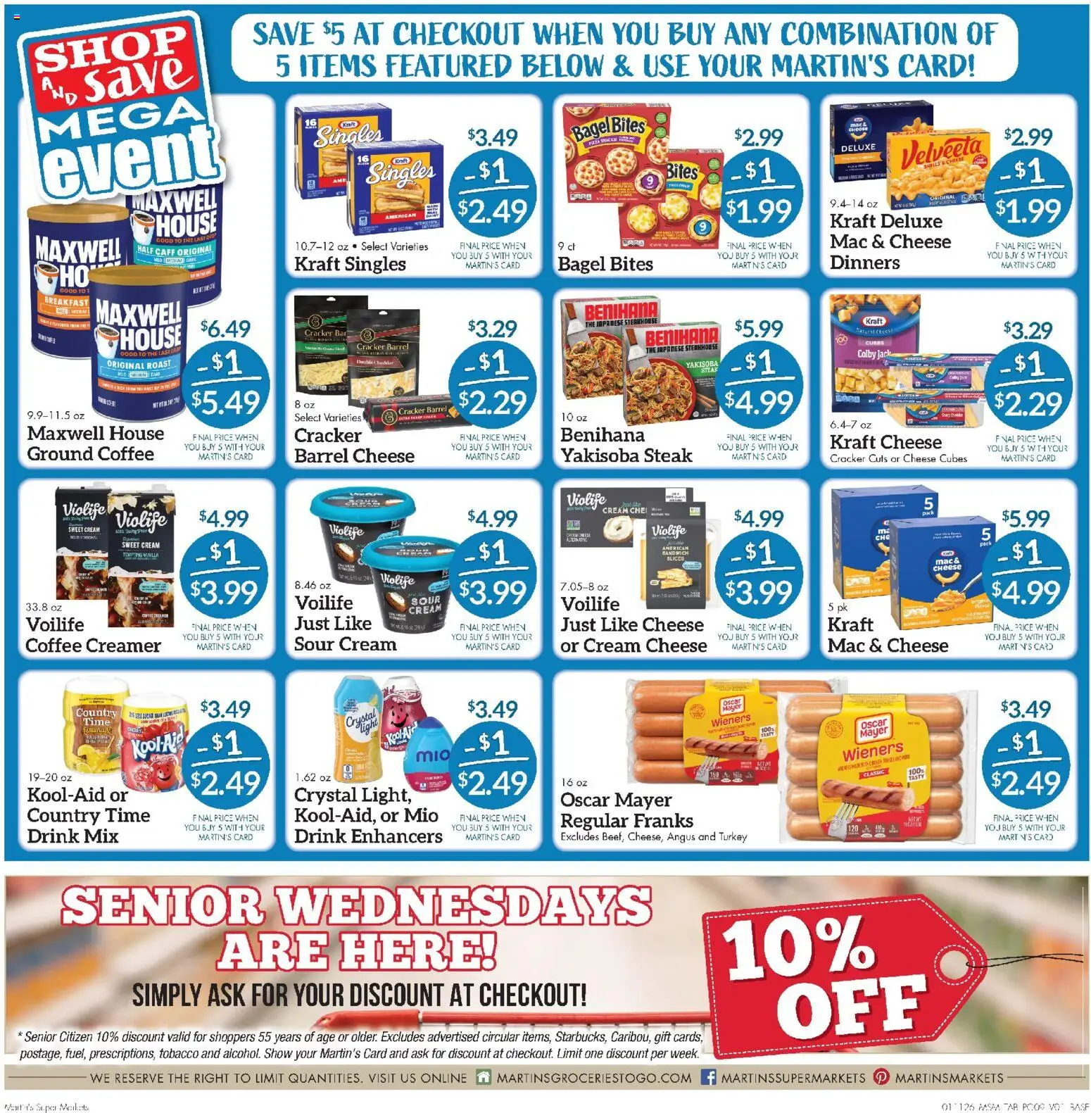 Martin’s - Next Ad - IN - valid from 11.01.2026 | Page: 9 | Products: Cheese, Coffee, Sour cream, Cream