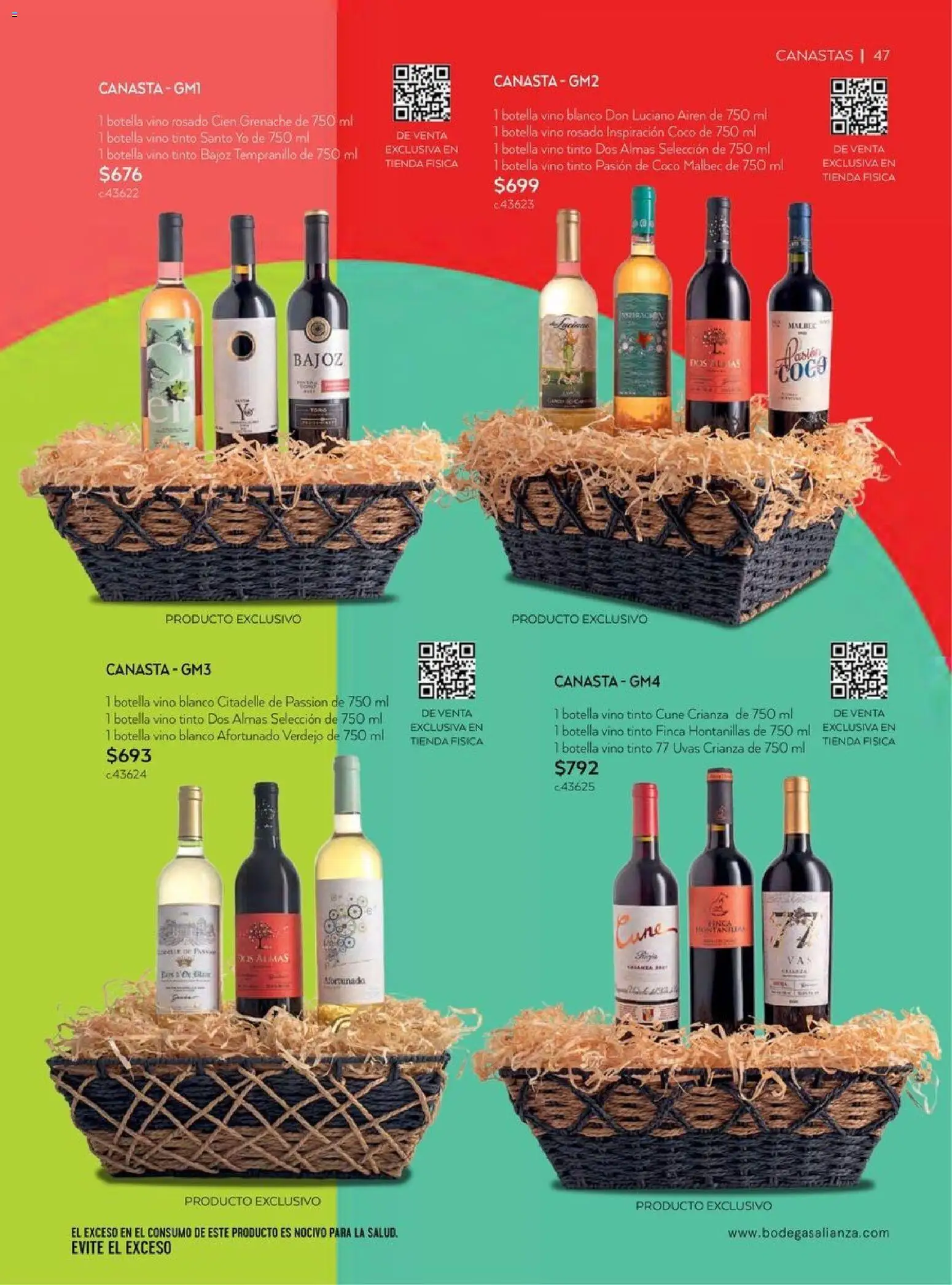 Nuevas ofertas de Bodegas Alianza válidas en toda la República Mexicana desde el 01.04.2026. ¡Encuentra las mejores ofertas en Bodegas Alianza catálogo! | Página: 49 | Productos: Botella, Vino, Canasta