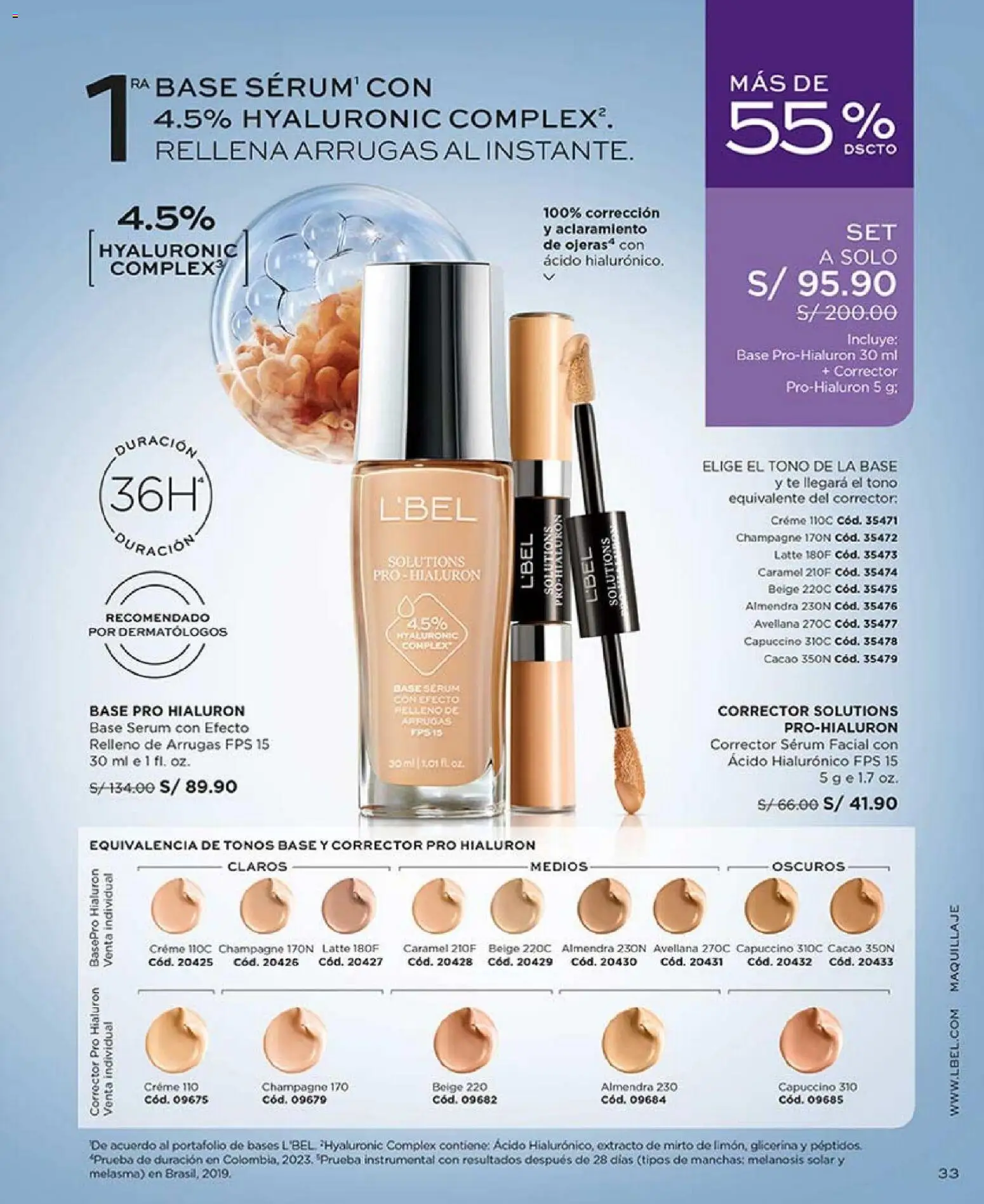 Catálogo L'Bel válido desde 18.12.2025 | Página: 33 | Productos: Té, Maquillaje, Corrector