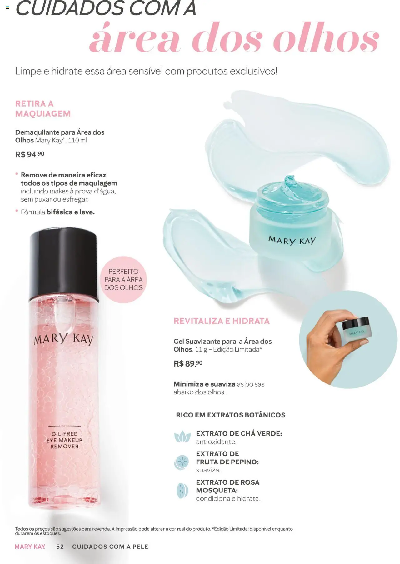 Mary Kay Folheto - válido de 01.07.2025 | Página: 52 | Produtos: Maquiagem, Chá, Demaquilante, Chá verde