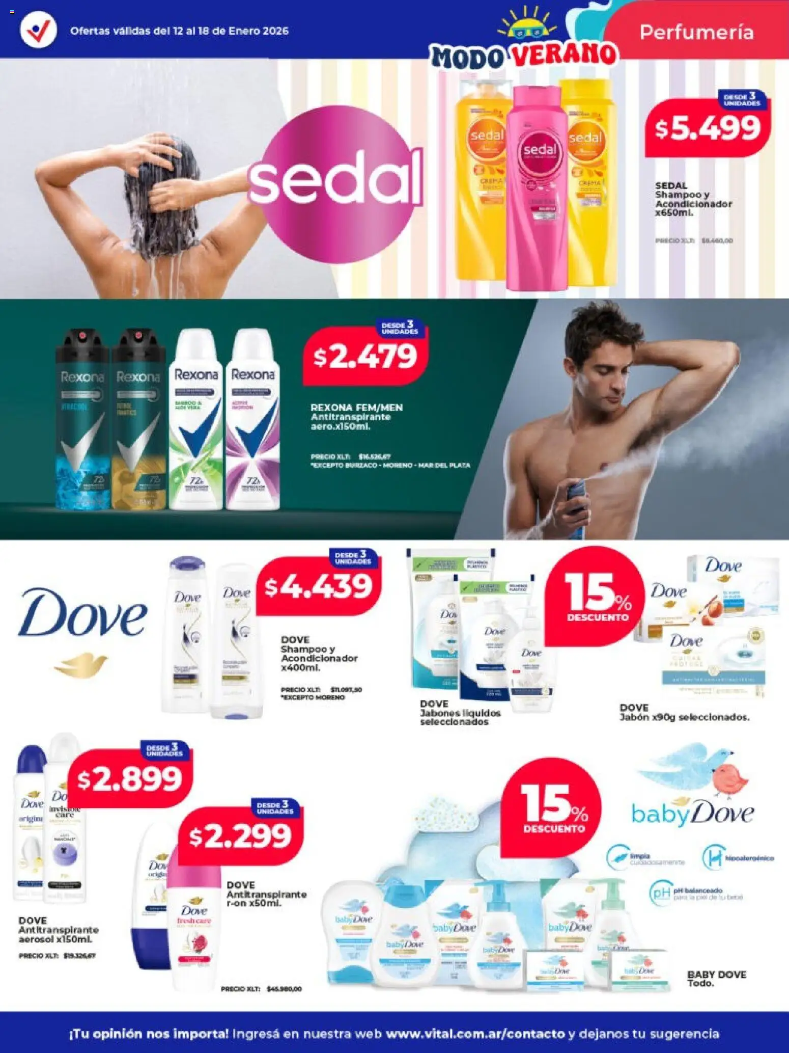 Vital - Ofertas - San Justo │ válido desde el 12.01.2026 | Página: 6 | Productos: Shampoo, Acondicionador, Jabón, Antitranspirante
