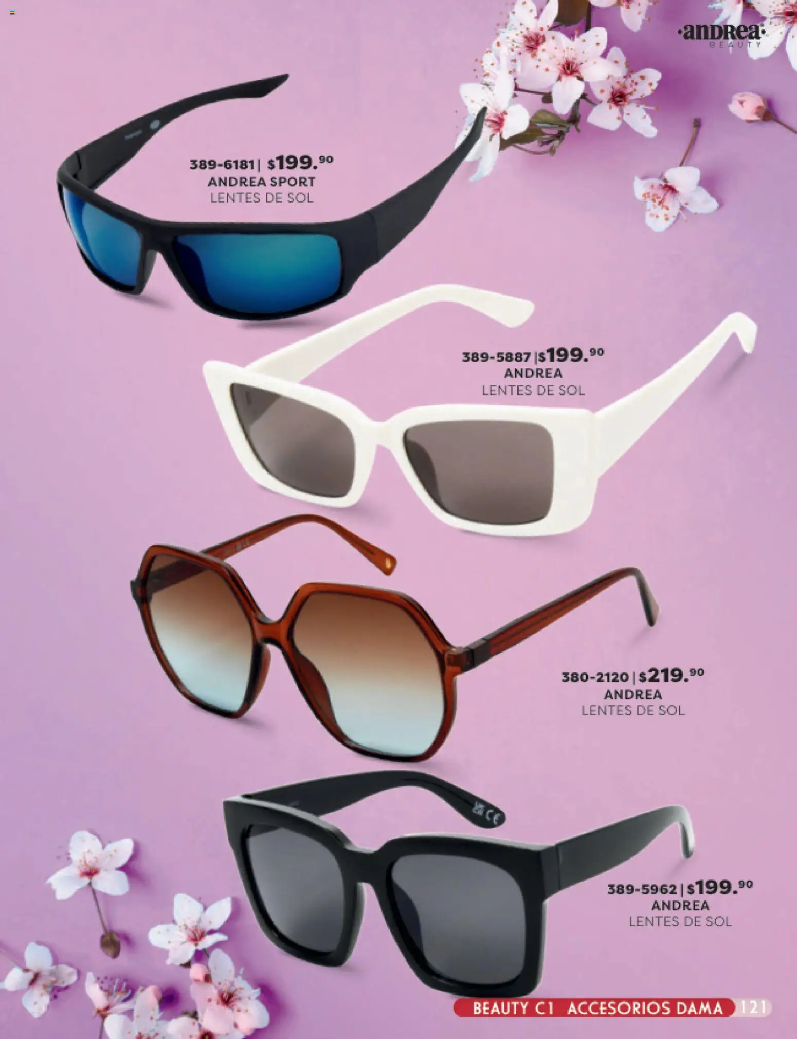 Nuevas ofertas de Andrea válidas en toda la República Mexicana desde el 25.01.2026. ¡Encuentra las mejores ofertas en Andrea catálogo Beauty! | Página: 121 | Productos: Lentes, Lentes de sol