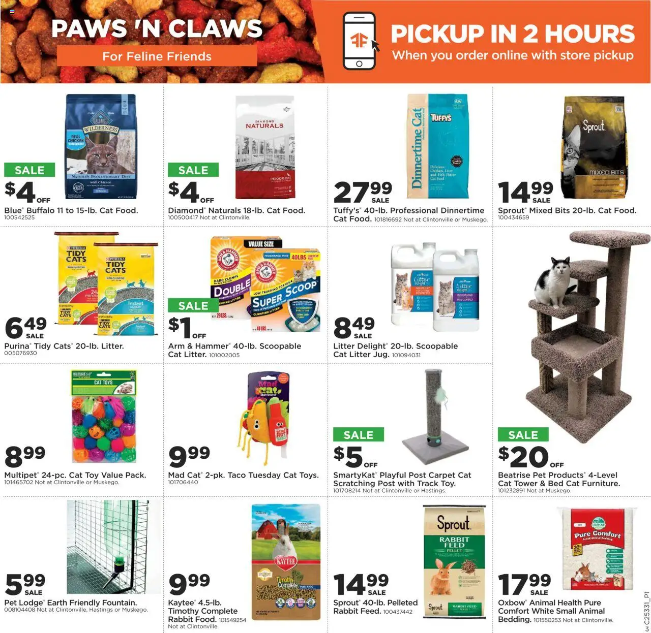 Mills Fleet Farm Weekly Ad - valid from 14.08.2025 | Page: 3 | Products: Bed, Cat Food, Cat Litter, Fish