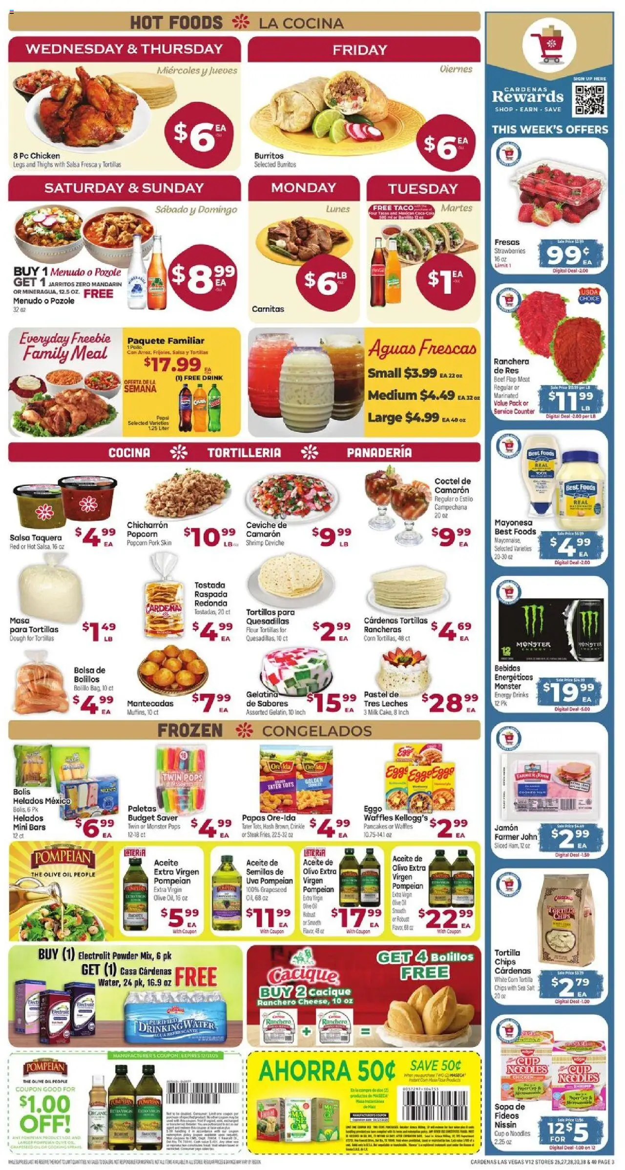 Cardenas Weekly Ad - NV - valid from 20.08.2025 | Page: 3 | Products: Ham, Chips, Water, Salt