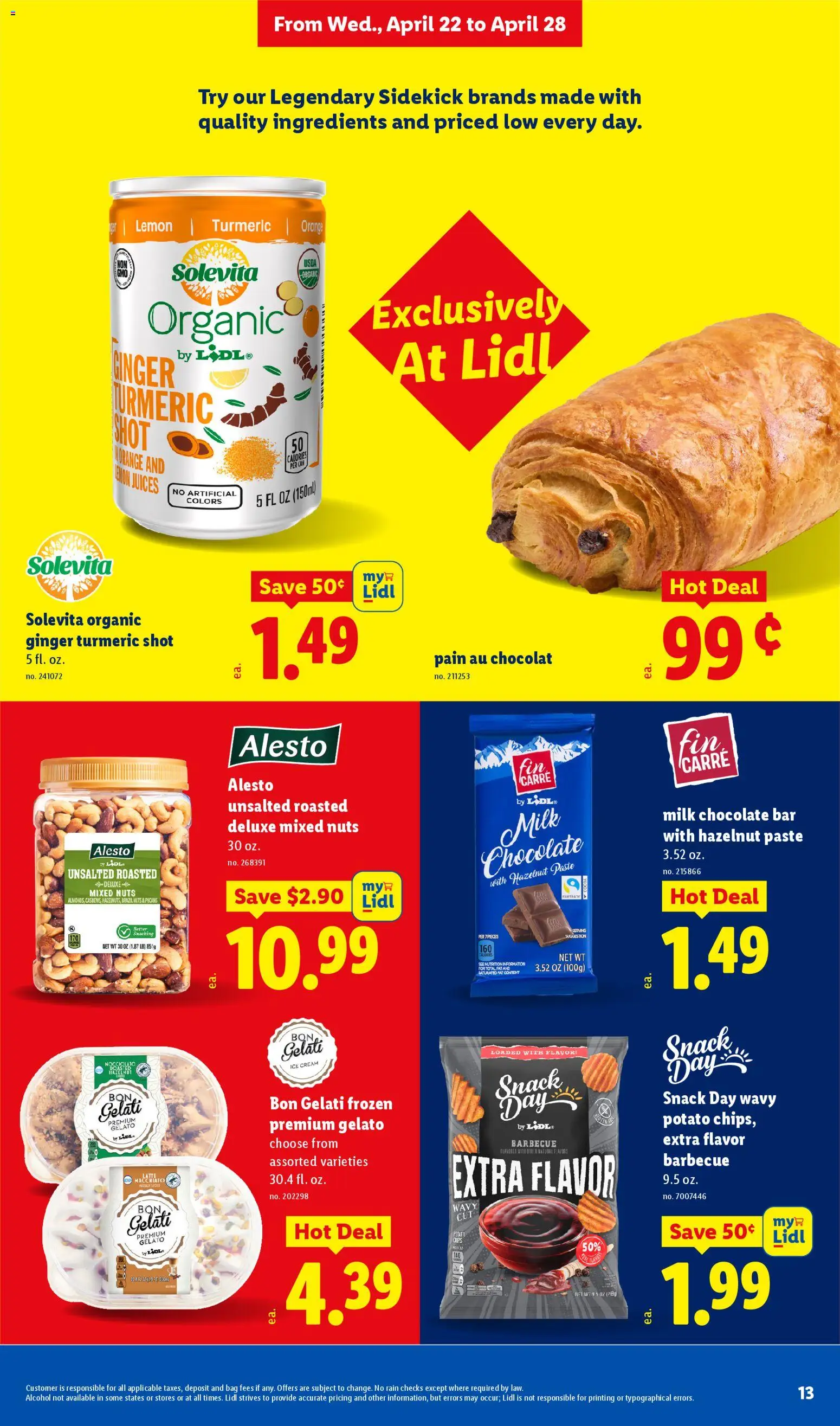 Lidl Weekly Ad - valid from 22.04.2026 | Page: 13 | Products: Ginger, Cream, Ice cream, Lemon
