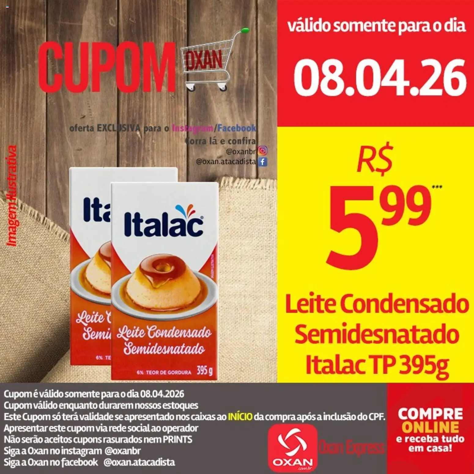 Oxan Atacadista Folheto - válido de 08.04.2026 | Página: 12 | Produtos: Leite, Leite condensado