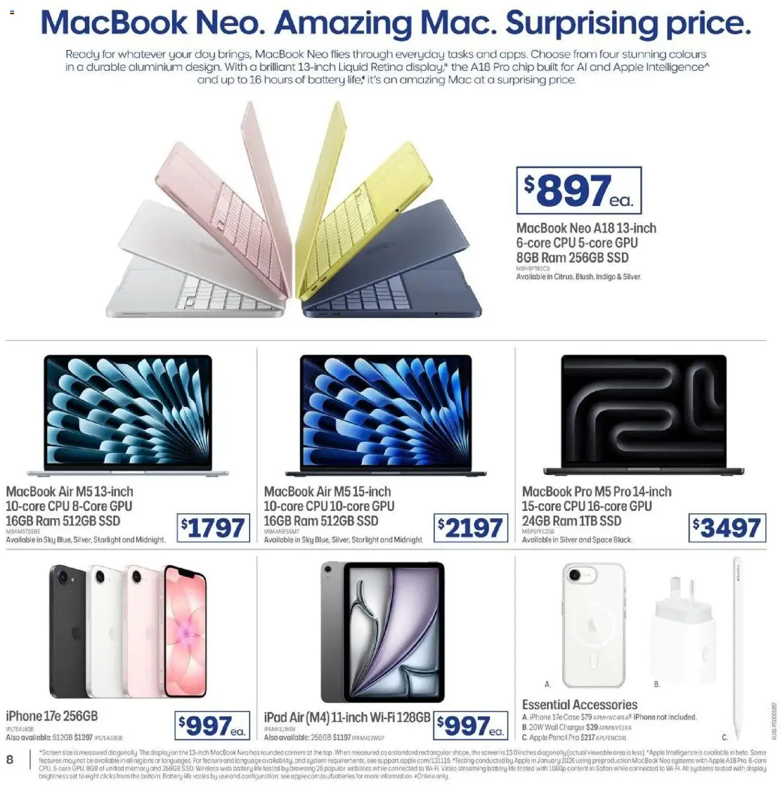 Officeworks catalogue - valid from 31.03.2026 | Page: 8 | Products: Battery, Charger, Iphone, Pencil