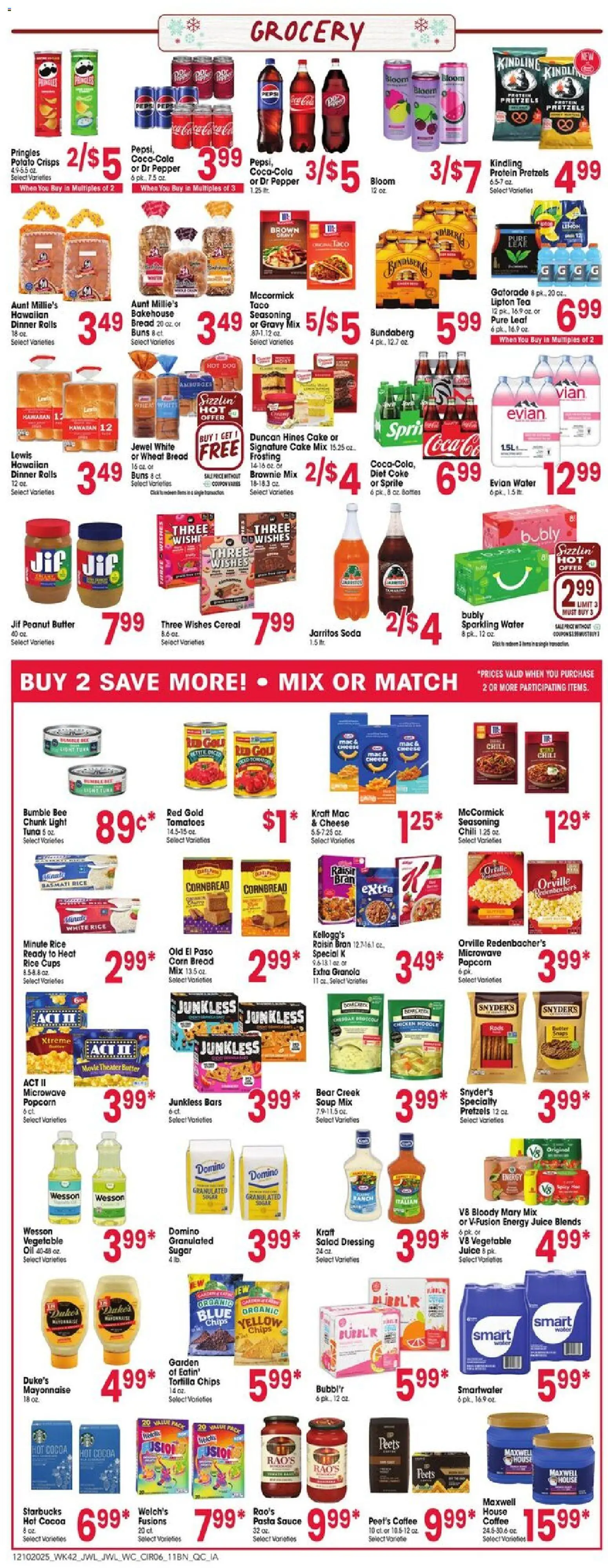 Jewel Osco Weekly Ad - valid from 10.12.2025 | Page: 6 | Products: Oil, Pasta, Water, Pepper