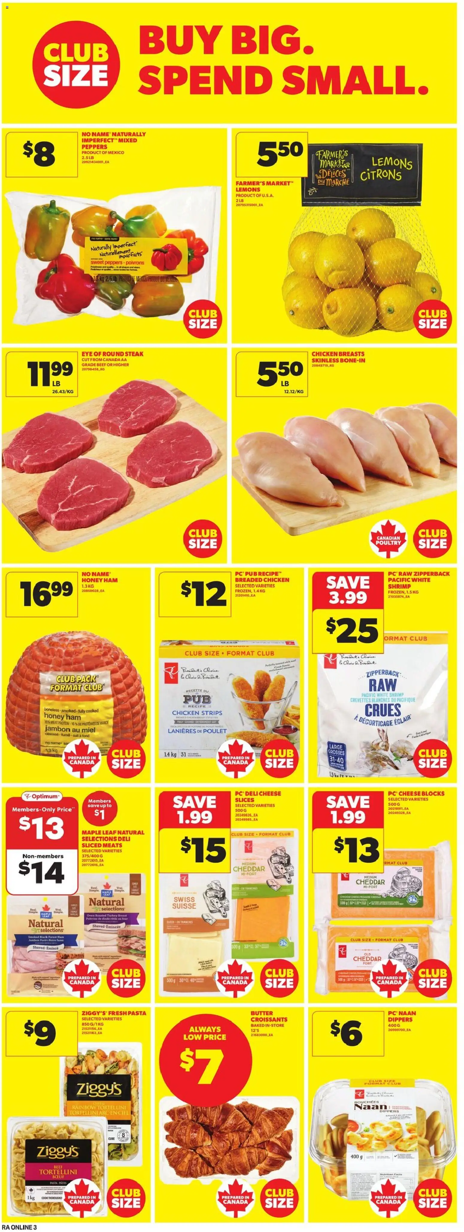 Atlantic Superstore flyer valid from 22.01.2026 | Page: 12 | Products: Beef, Chicken breasts, PC, Cheese