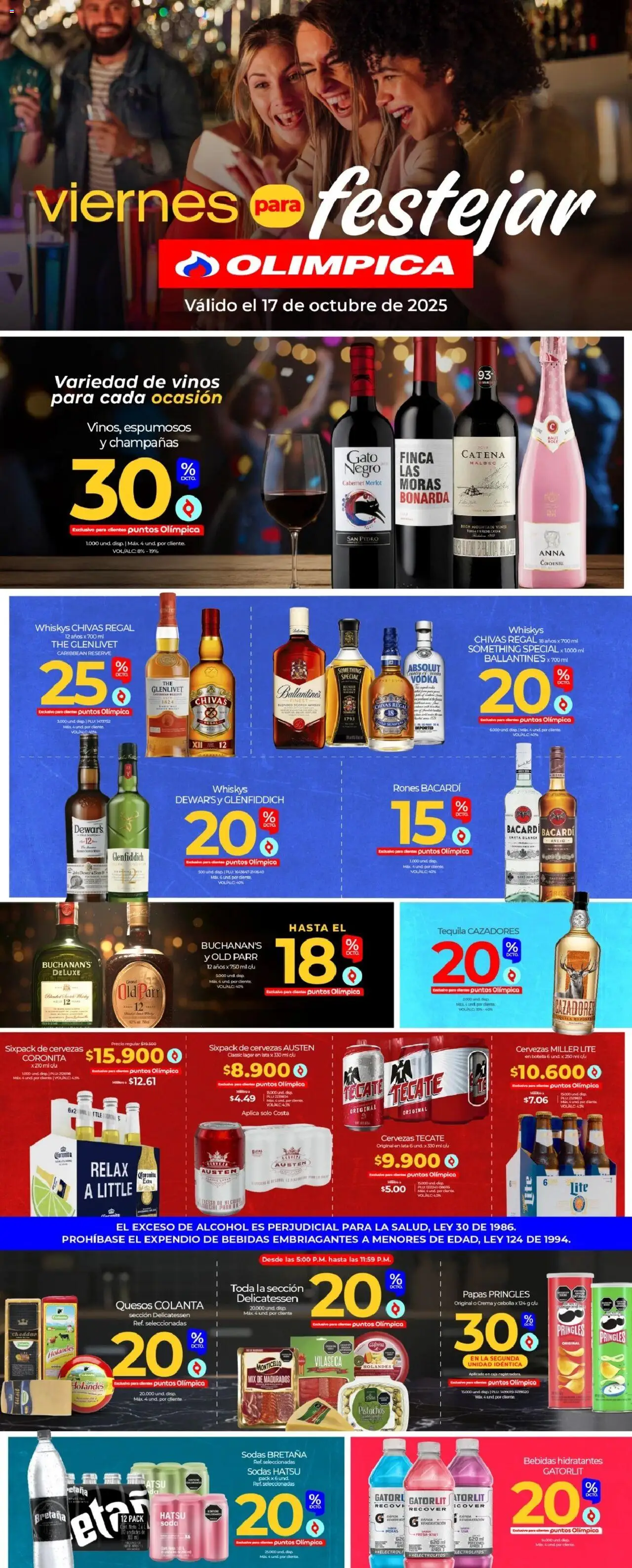 Olímpica revista - valida desde el 17.10.2025 | Página: 1 | Productos: Whisky, Soda, Tequila, Tintura