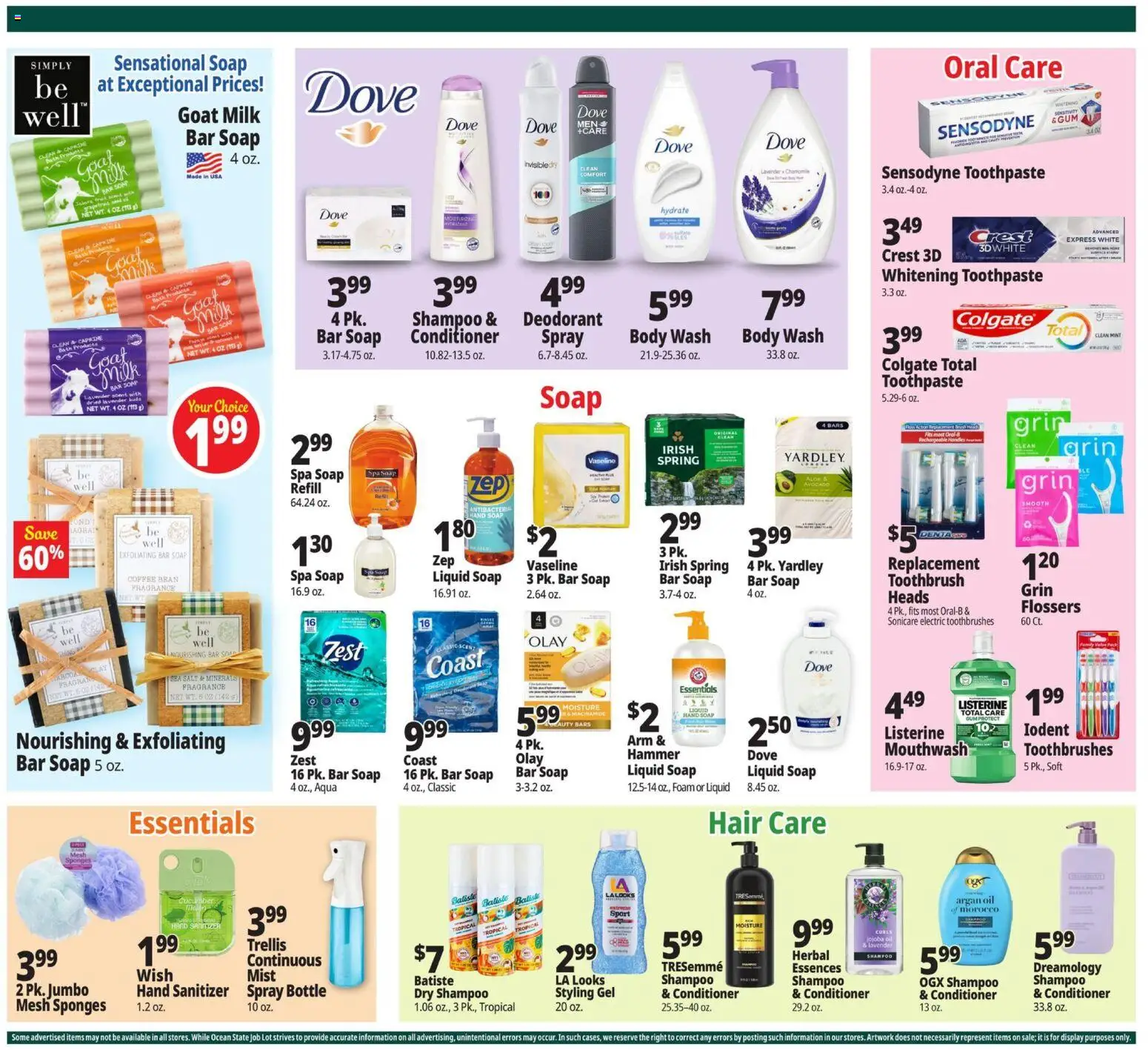 Ocean State Job Lot Weekly Ad - valid from 12.02.2026 | Page: 16 | Products: Milk, Toothpaste, Toothbrush, Bar Soap