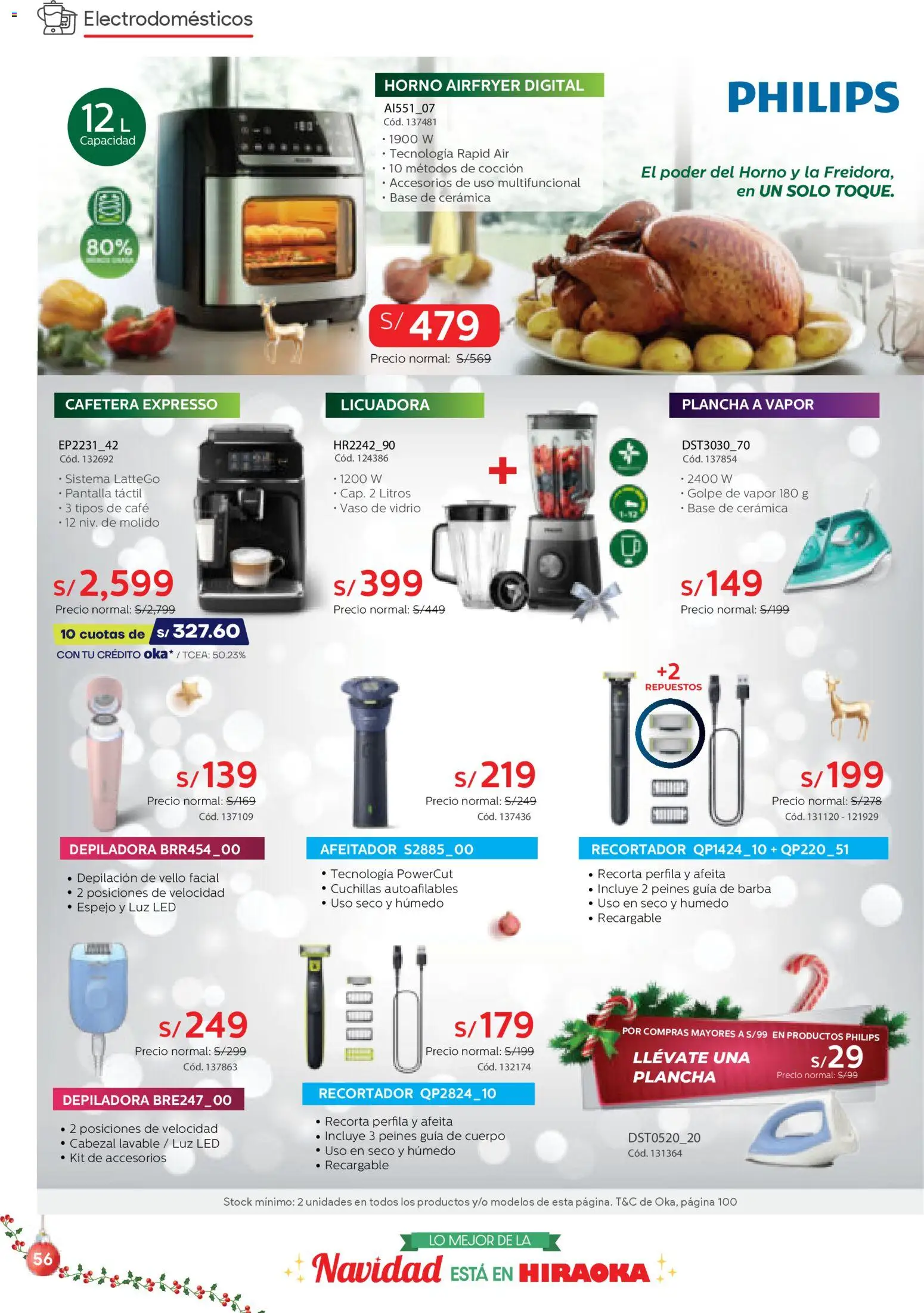 Catálogo Hiraoka válido desde 06.12.2025 | Página: 56 | Productos: Espejo, Café, Horno, Licuadora