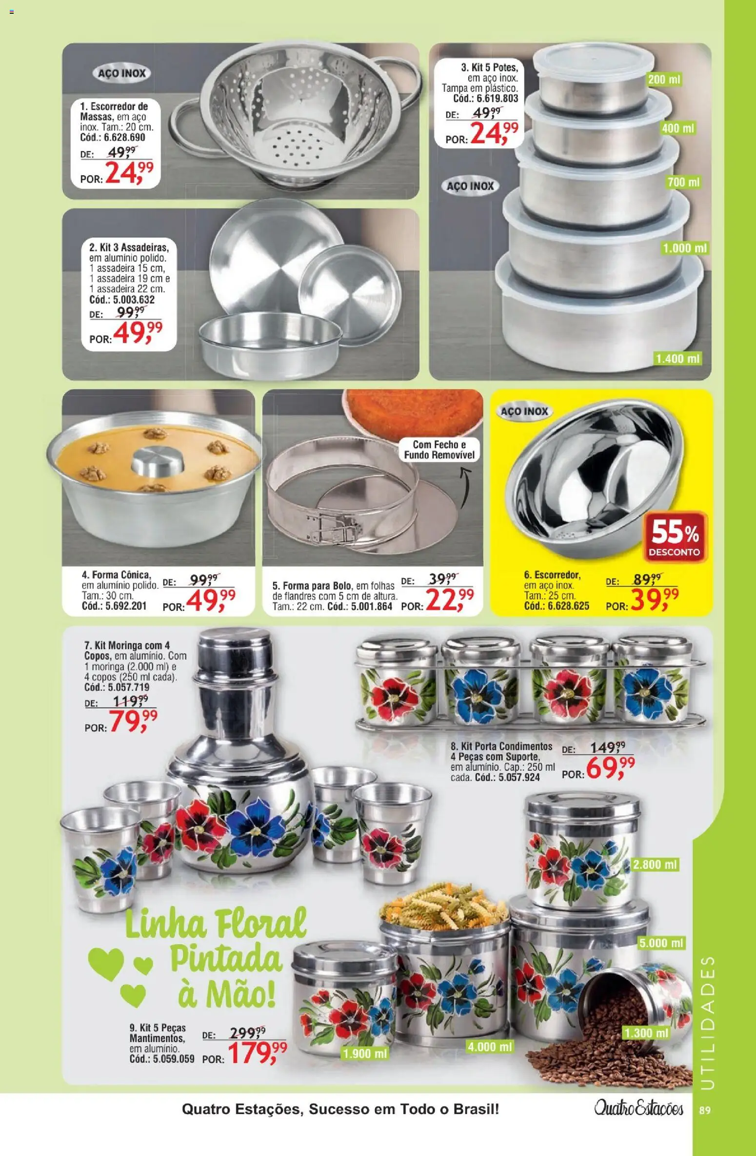 Quatro Estações Folheto - válido de 01.02.2026 | Página: 85 | Produtos: Escorredor, Porta, Copos, Assadeira