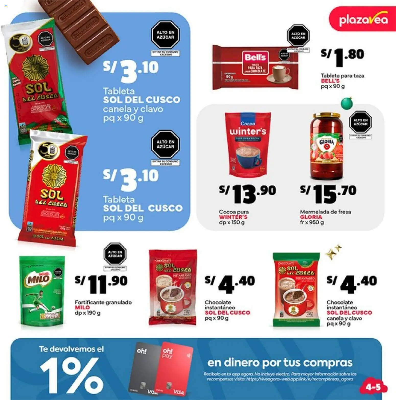 Catálogo Plaza Vea válido desde 17.11.2025 | Página: 5 | Productos: Chocolate, Té, Mermelada, Tableta