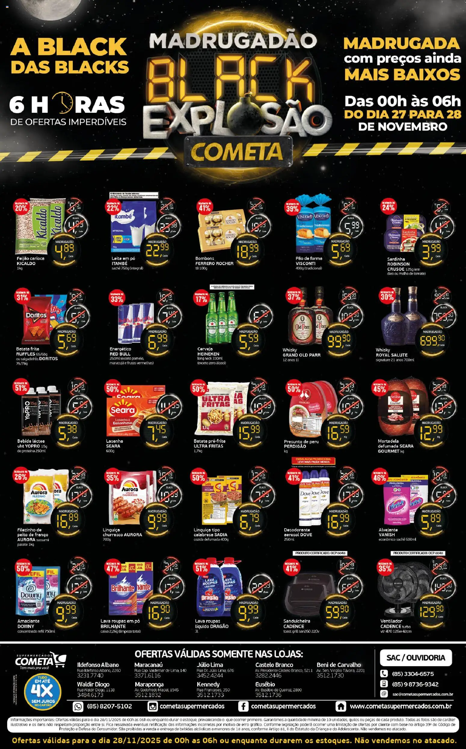 Cometa Supermercados Folheto - válido de 27.11.2025 | Página: 1 | Produtos: Grill, Sanduicheira, Whisky, Molho de tomate